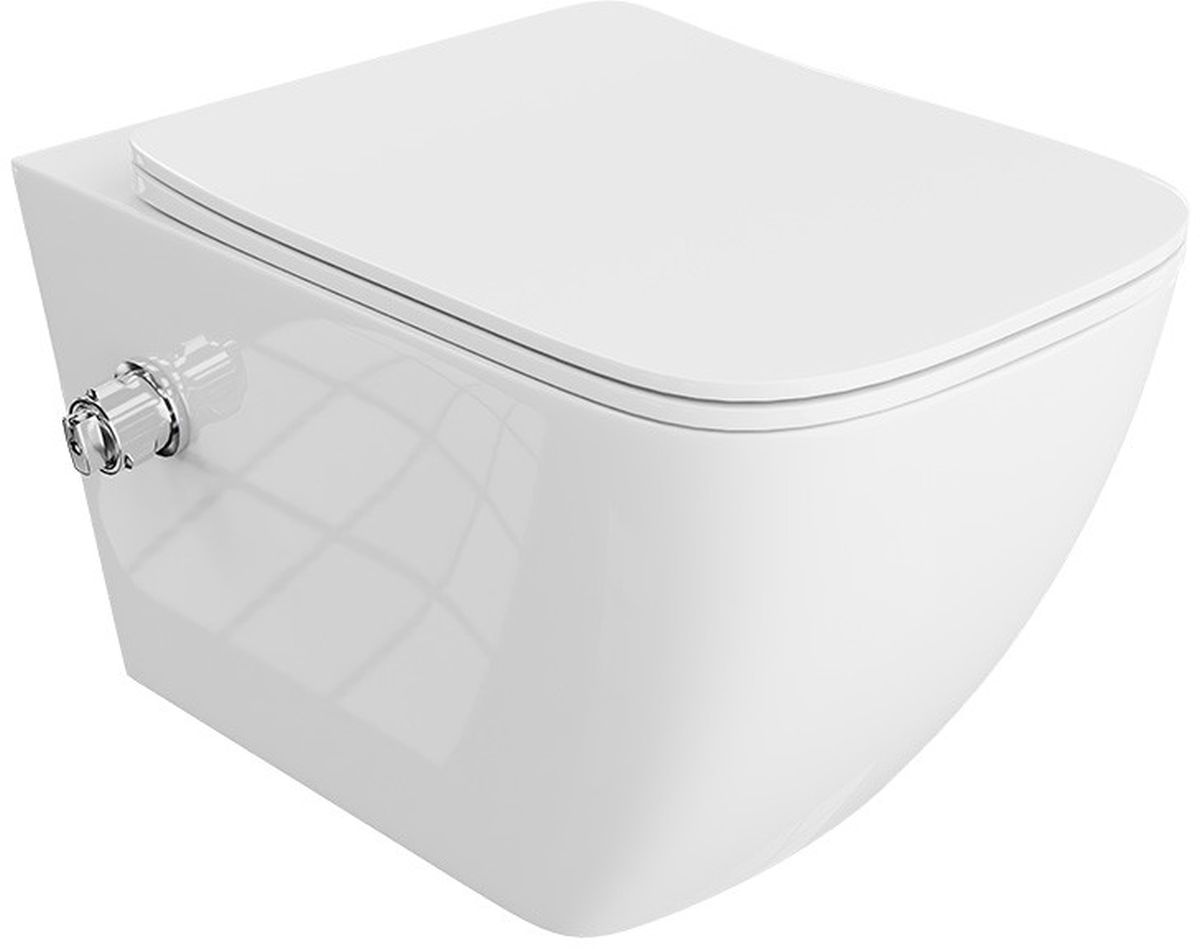 LaVita Parana inodoro con función de bidé suspendido sin reborde blanco 5900378321583