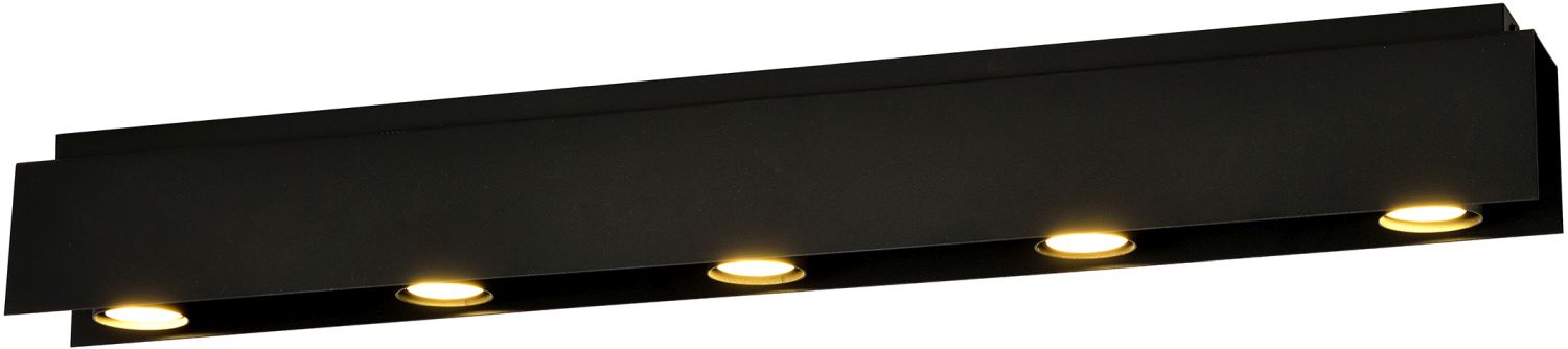 Emibig Kenno lámpara de techo 5x8 W negro 1141/5