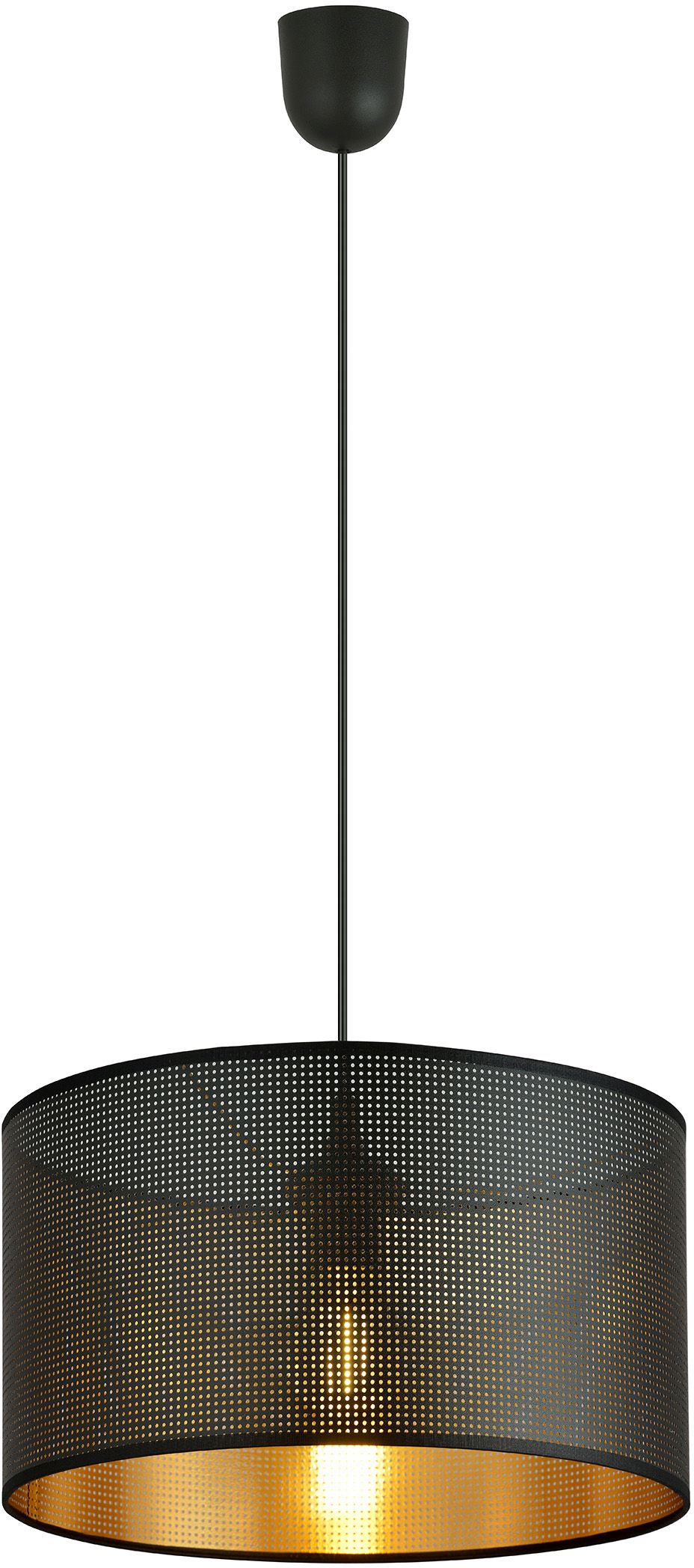 Emibig Aston lámpara colgante 1x15 W negro-oro 1148/1