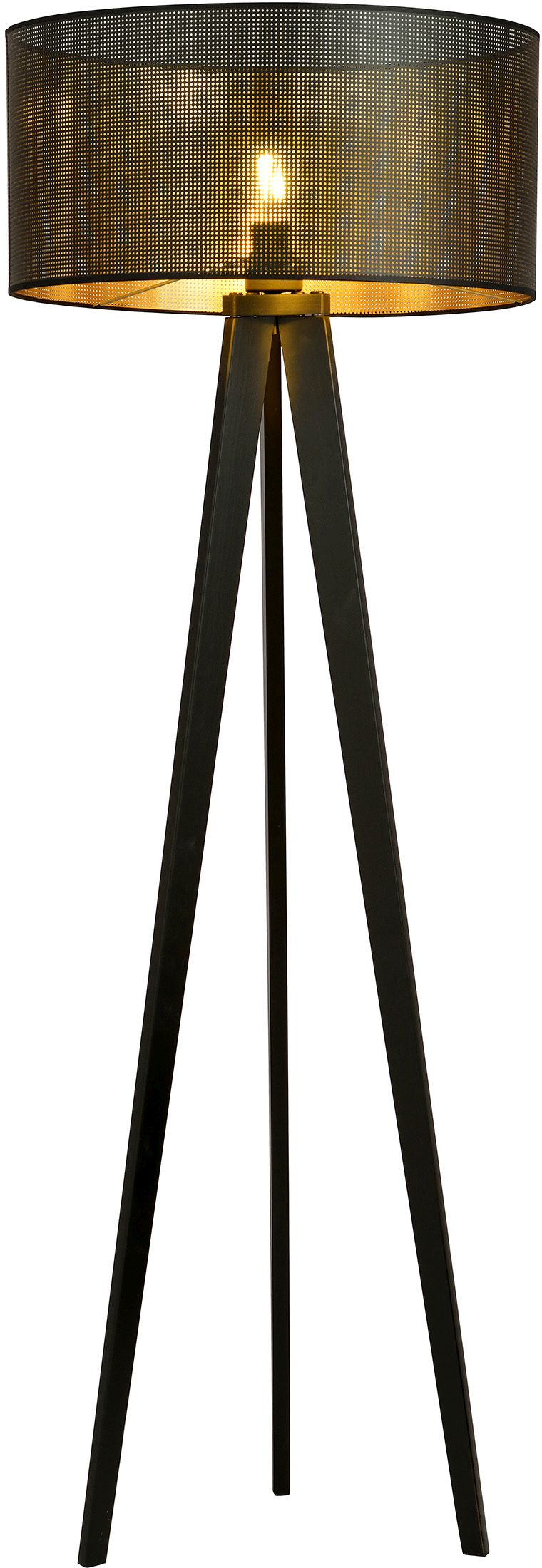Emibig Aston lámpara de pie 1x15 W negro-oro 1148/LP1