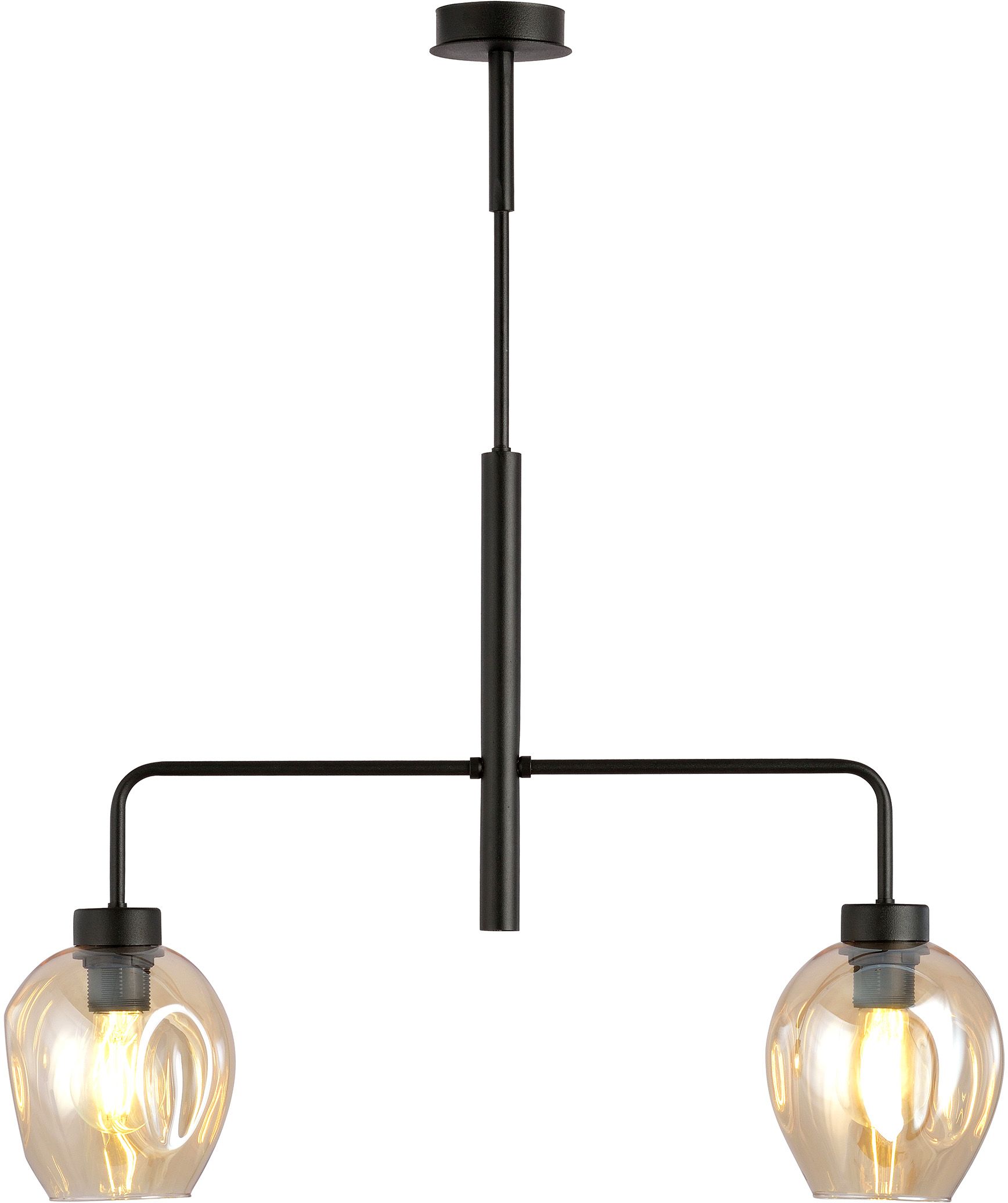 Emibig Lukka lámpara de techo 2x15 W negro-ámbar 1165/2
