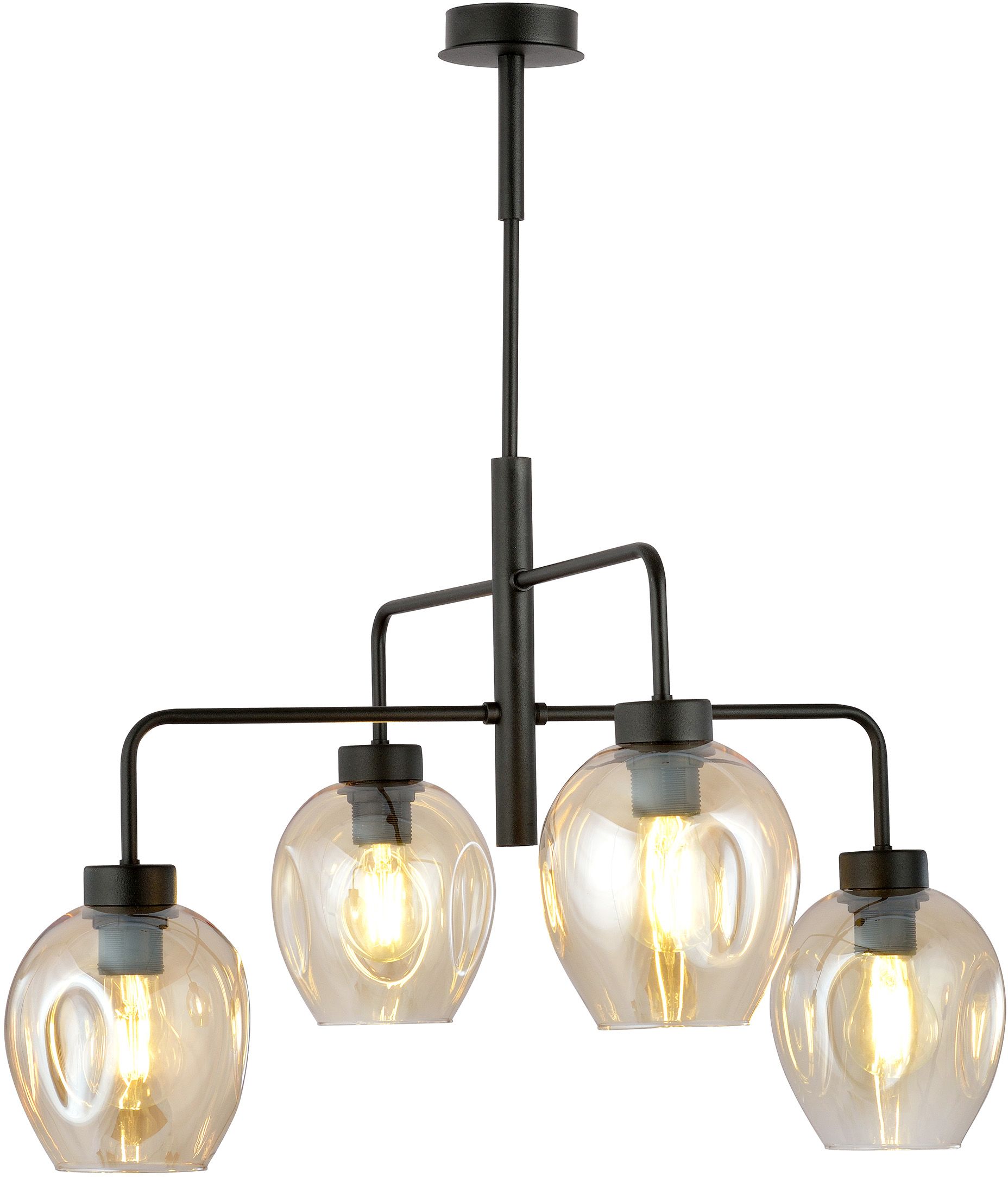 Emibig Lukka lámpara de techo 4x15 W negro-ámbar 1165/4