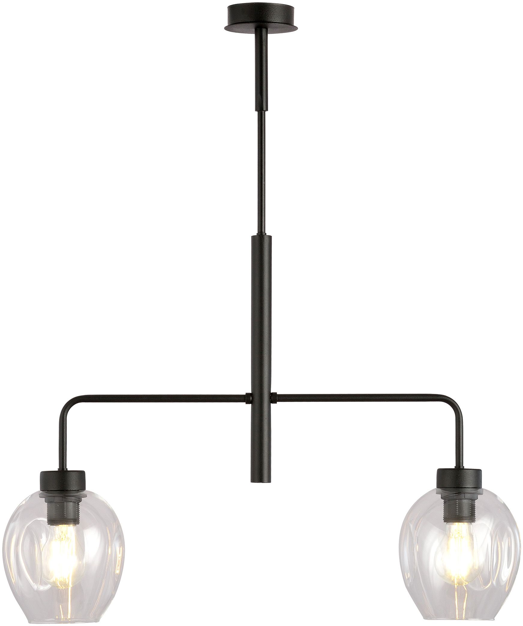Emibig Lukka lámpara de techo 2x15 W negro-transparente 1164/2