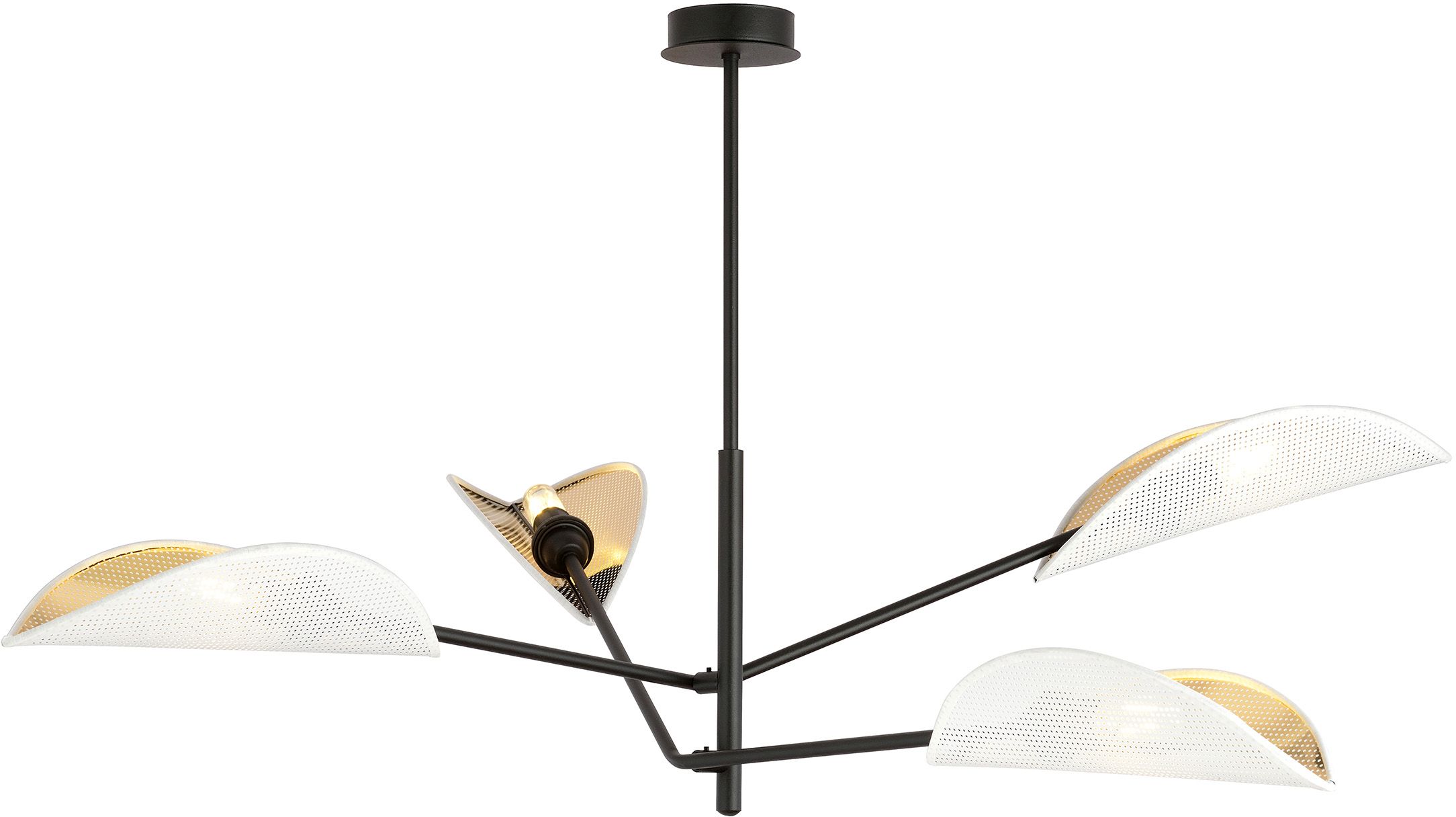 Emibig Vene lámpara de techo 4x10 W blanco-negro-oro 1159/4