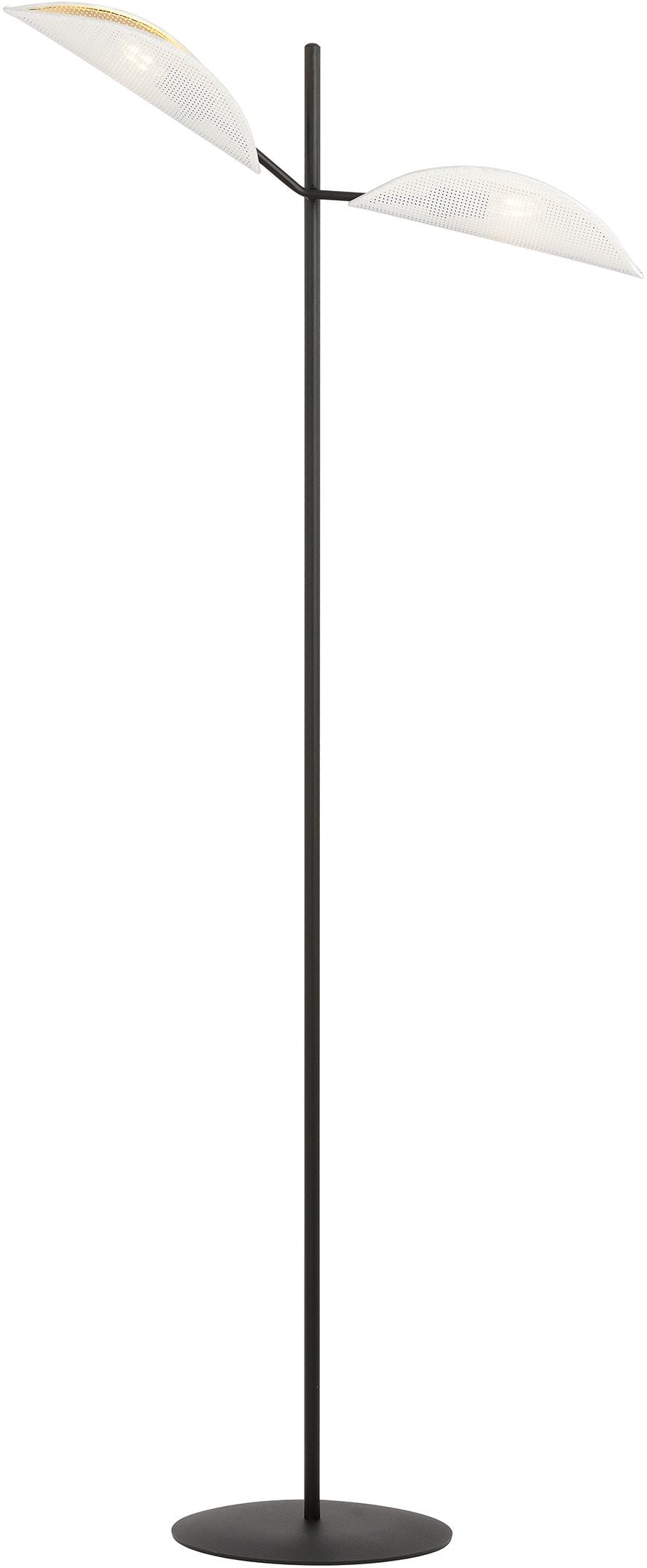 Emibig Vene lámpara de pie 2x10 W blanco-negro-oro 1159/LP2