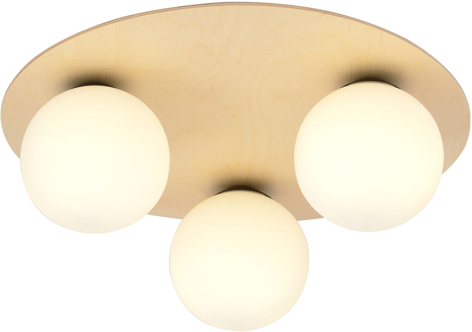 Emibig Kenzo lámpara de techo 3x10 W madera-ópalo 1142/3B
