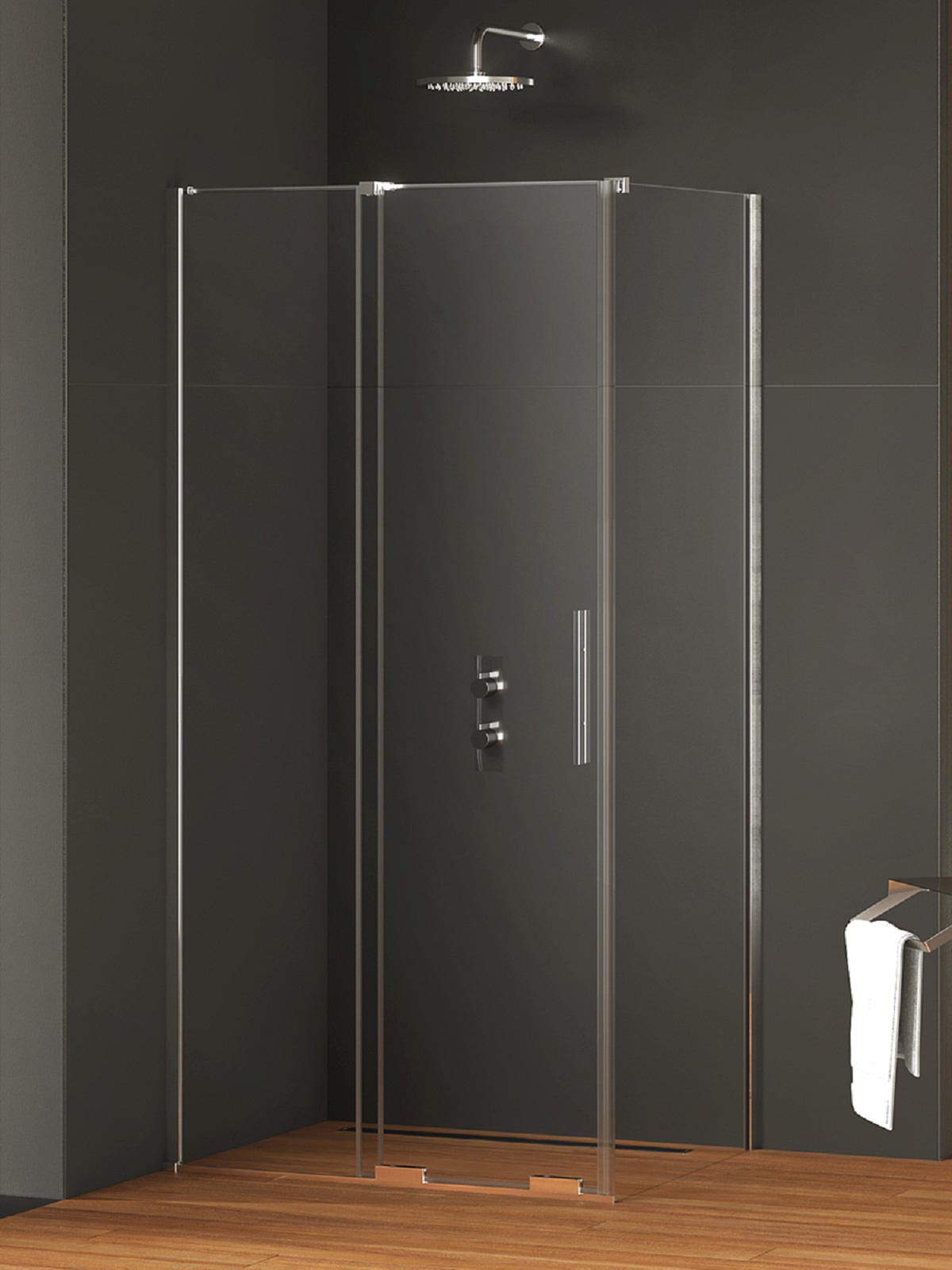 New Trendy Smart kabina prysznicowa 140x100 cm prostokątna chrom połysk/szkło przezroczyste EXK-4042