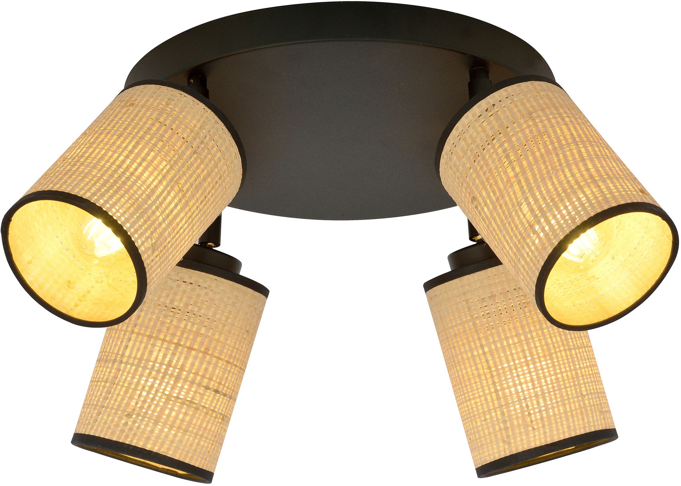 Emibig Yoga lámpara de techo 4x15 W negro-beige 1151/4PREM