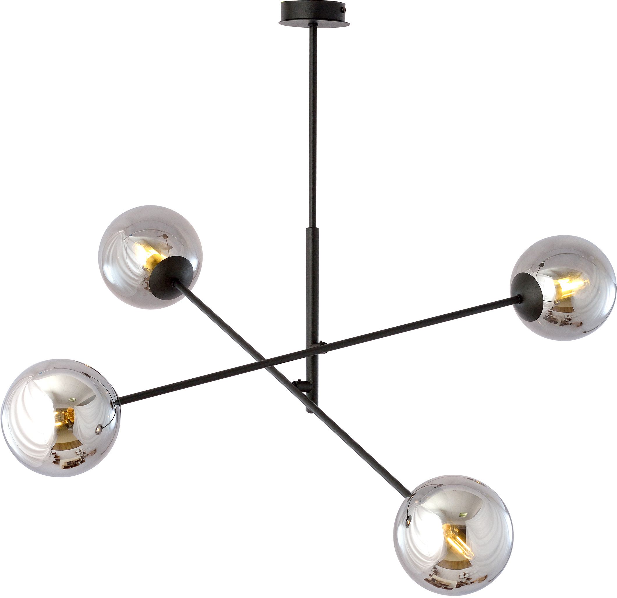 Emibig Linear lámpara de techo 4x10 W negro-grafito 1167/4
