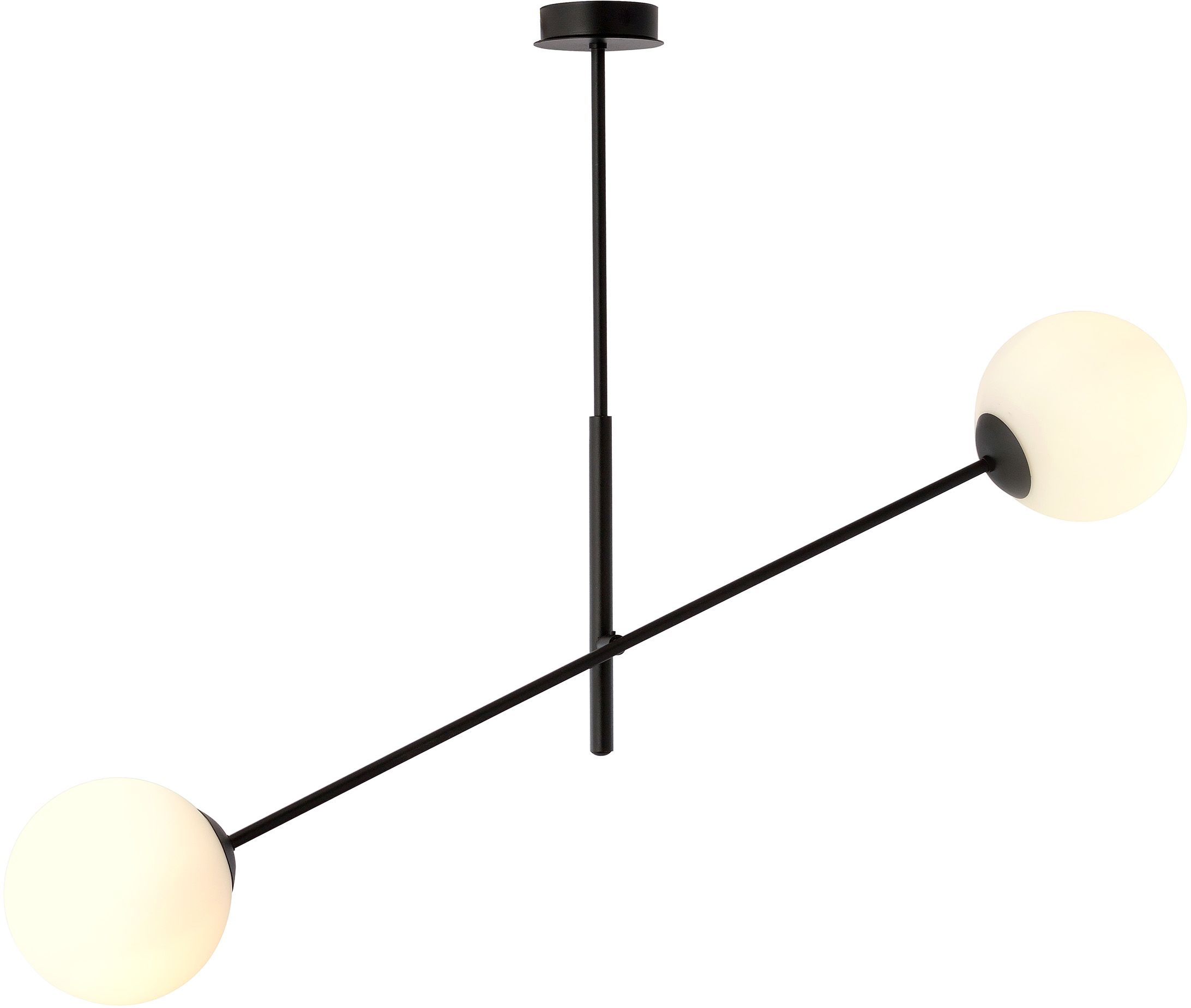 Emibig Linear lámpara de techo 2x10 W blanco-negro 1169/2