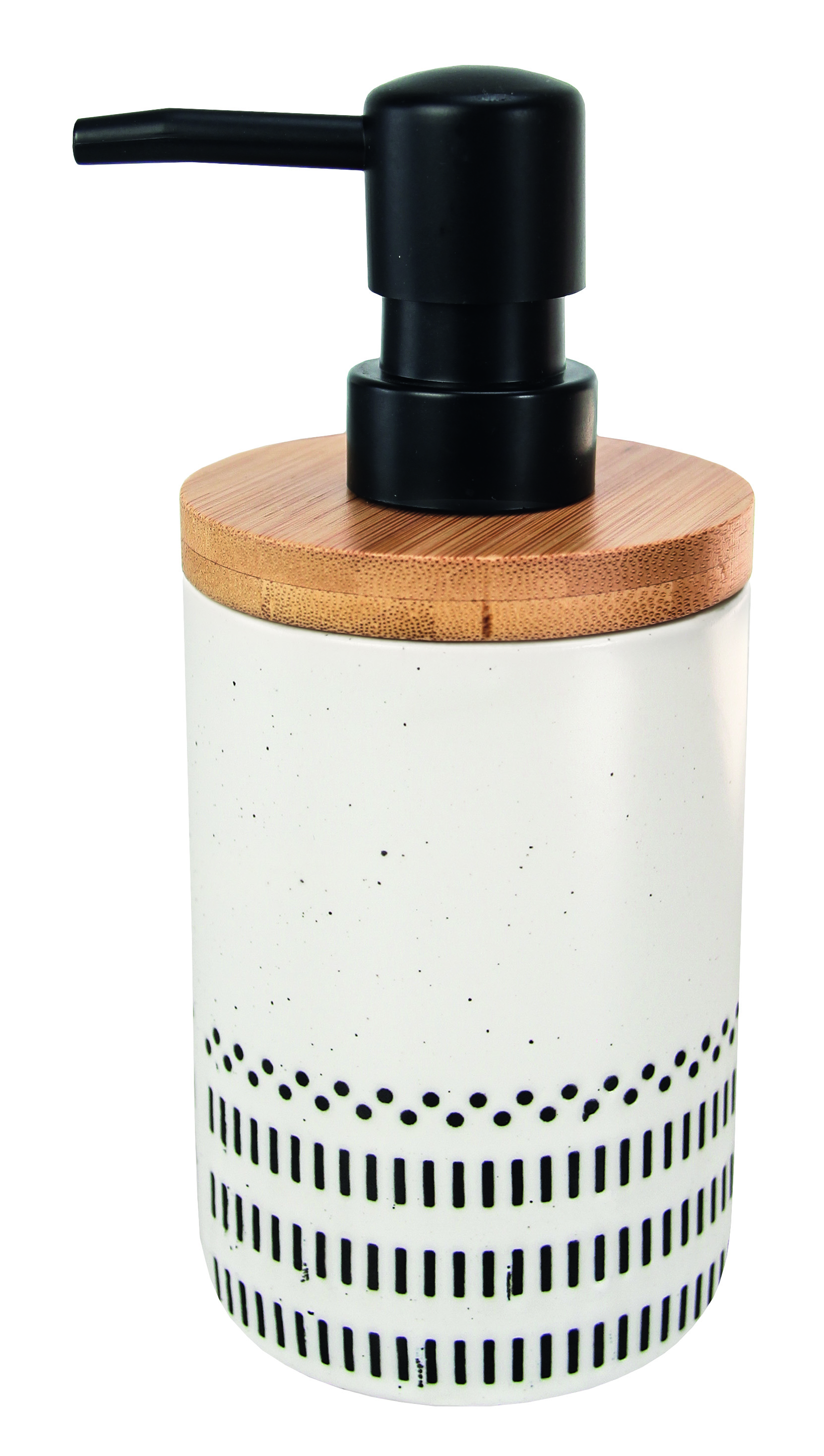 Kleine Wolke Alva dispensador de jabón 330 ml madera-negro-blanco 8095185854