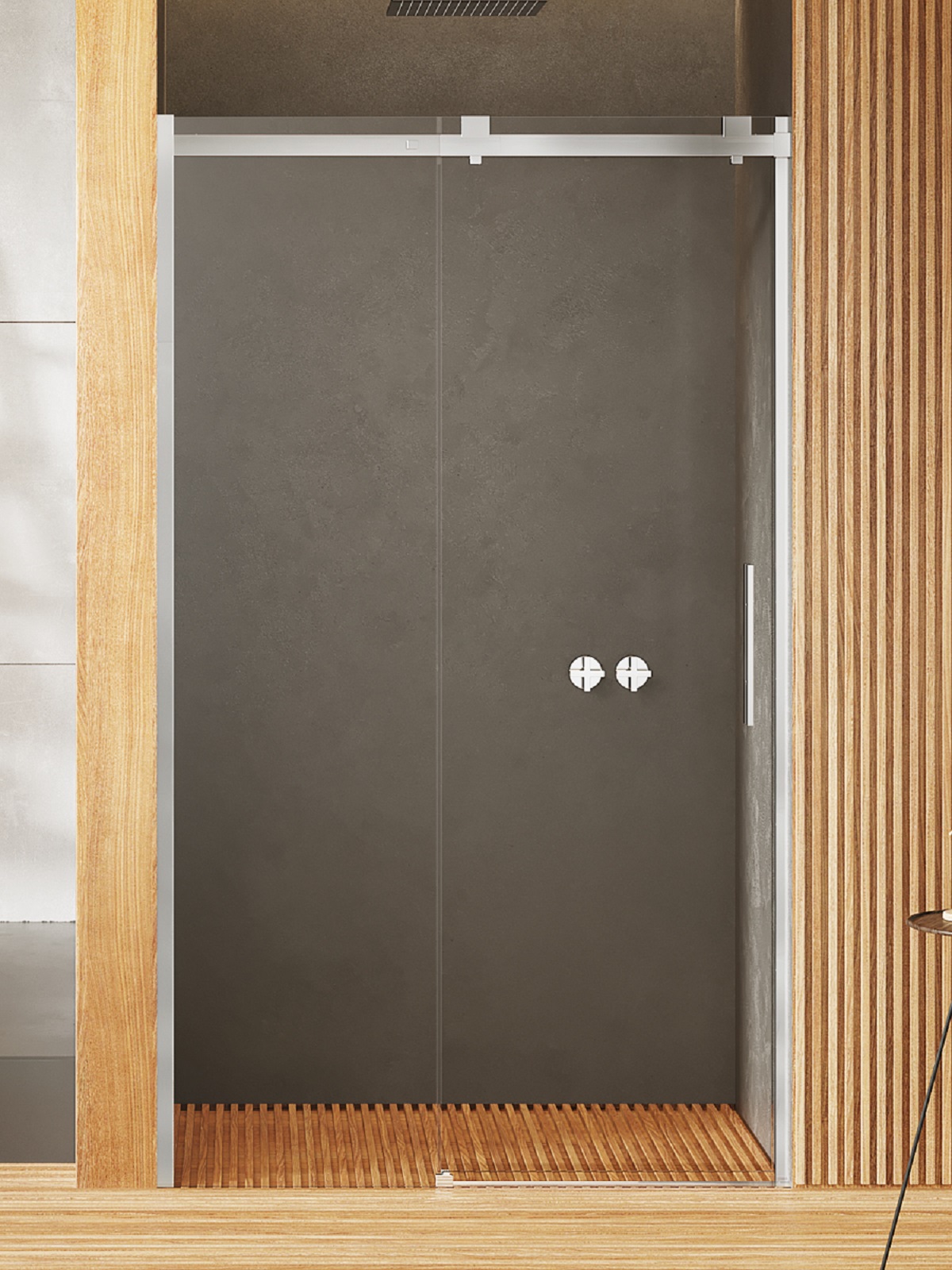 New Trendy Softi puerta de ducha 110 cm corredera cromo brillante/vidrio transparente EXK-3896