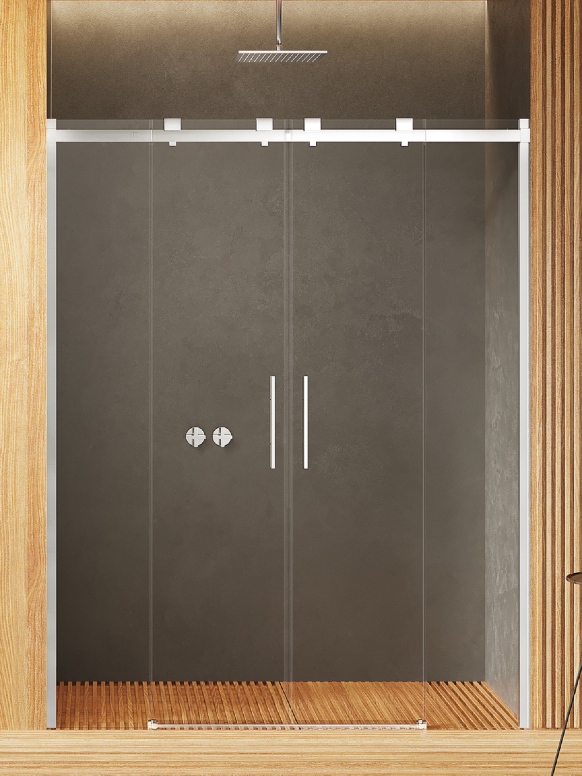 New Trendy Softi puerta de ducha 180 cm corredera cromo brillante/vidrio transparente EXK-3909