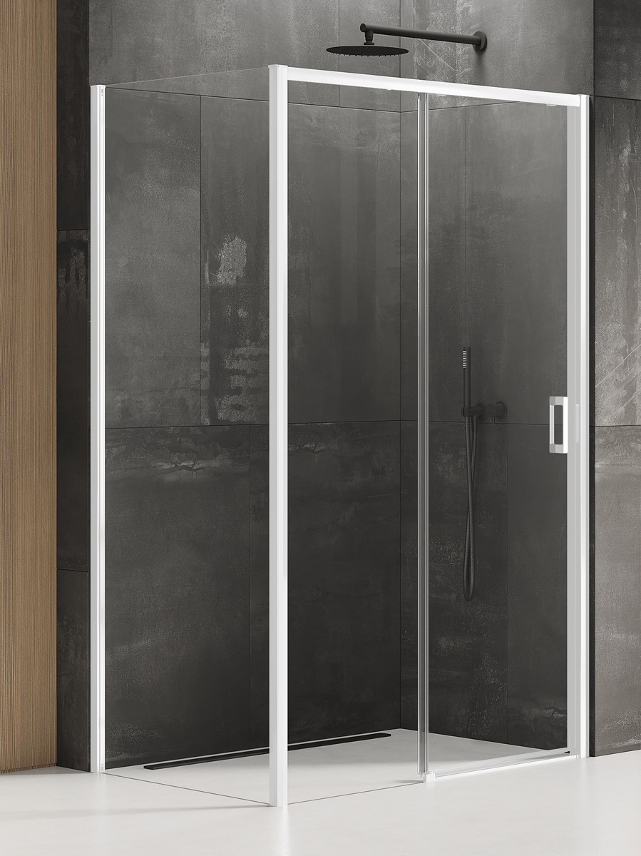 New Trendy Prime White cabina de ducha 110x70 cm rectangular blanco mate/vidrio transparente K-1360