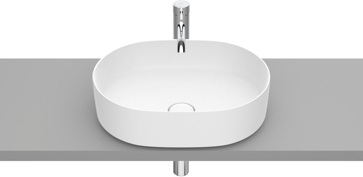 Roca Inspira lavabo 50x37 cm oval sobre encimera blanco A327520620