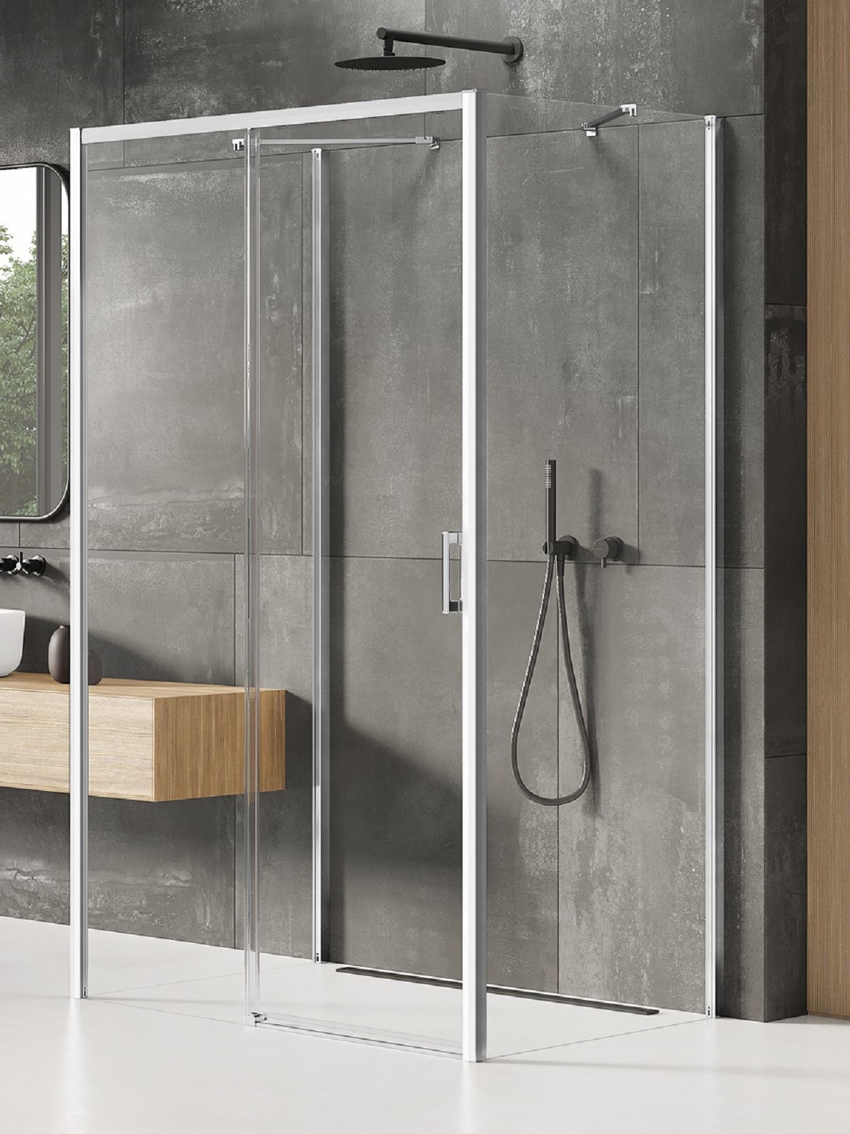 New Trendy Prime kabina prysznicowa 160x90 cm prostokątna chrom połysk/szkło przezroczyste K-0838