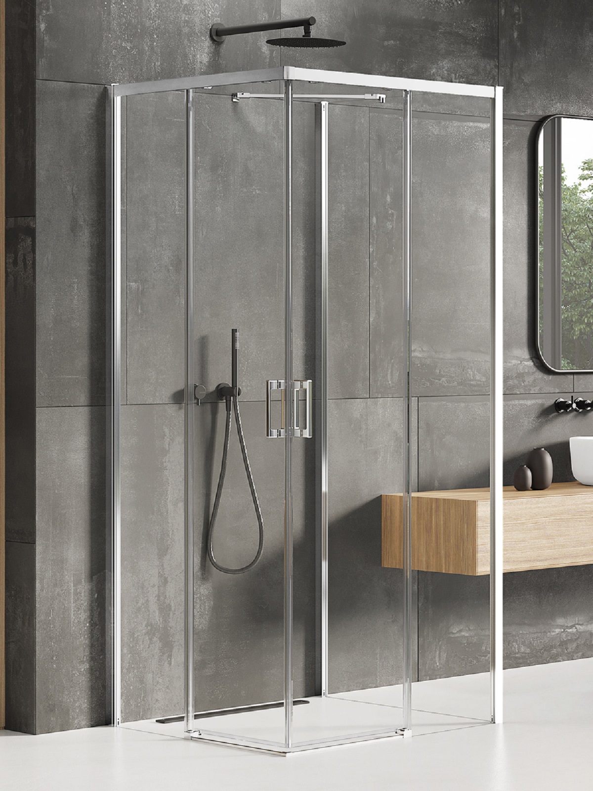 New Trendy Prime cabina de ducha 80x80 cm cuadrada cromo brillo/vidrio transparente K-0897