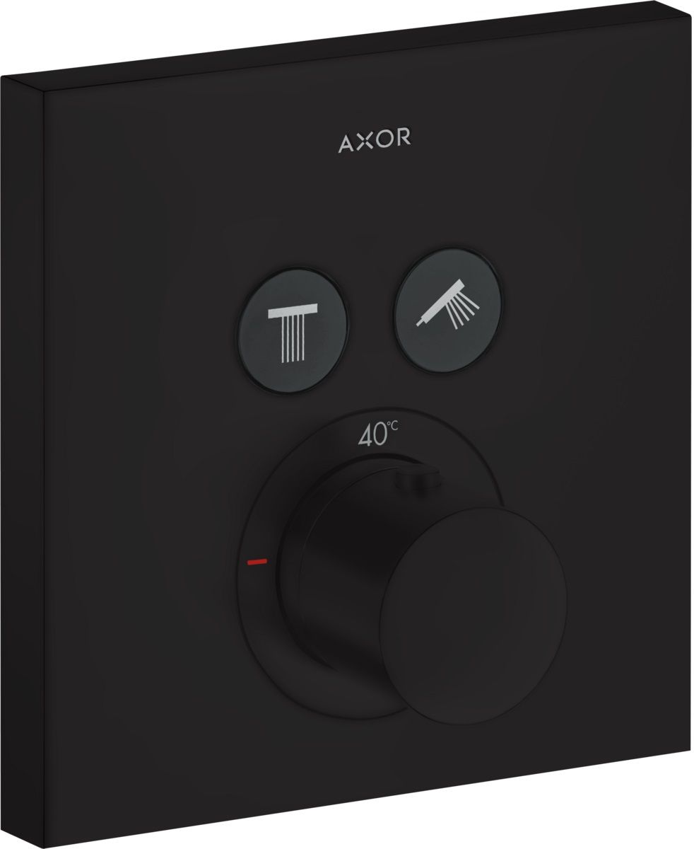Axor ShowerSolutions grifo de bañera y ducha empotrado con termostato negro 36715670