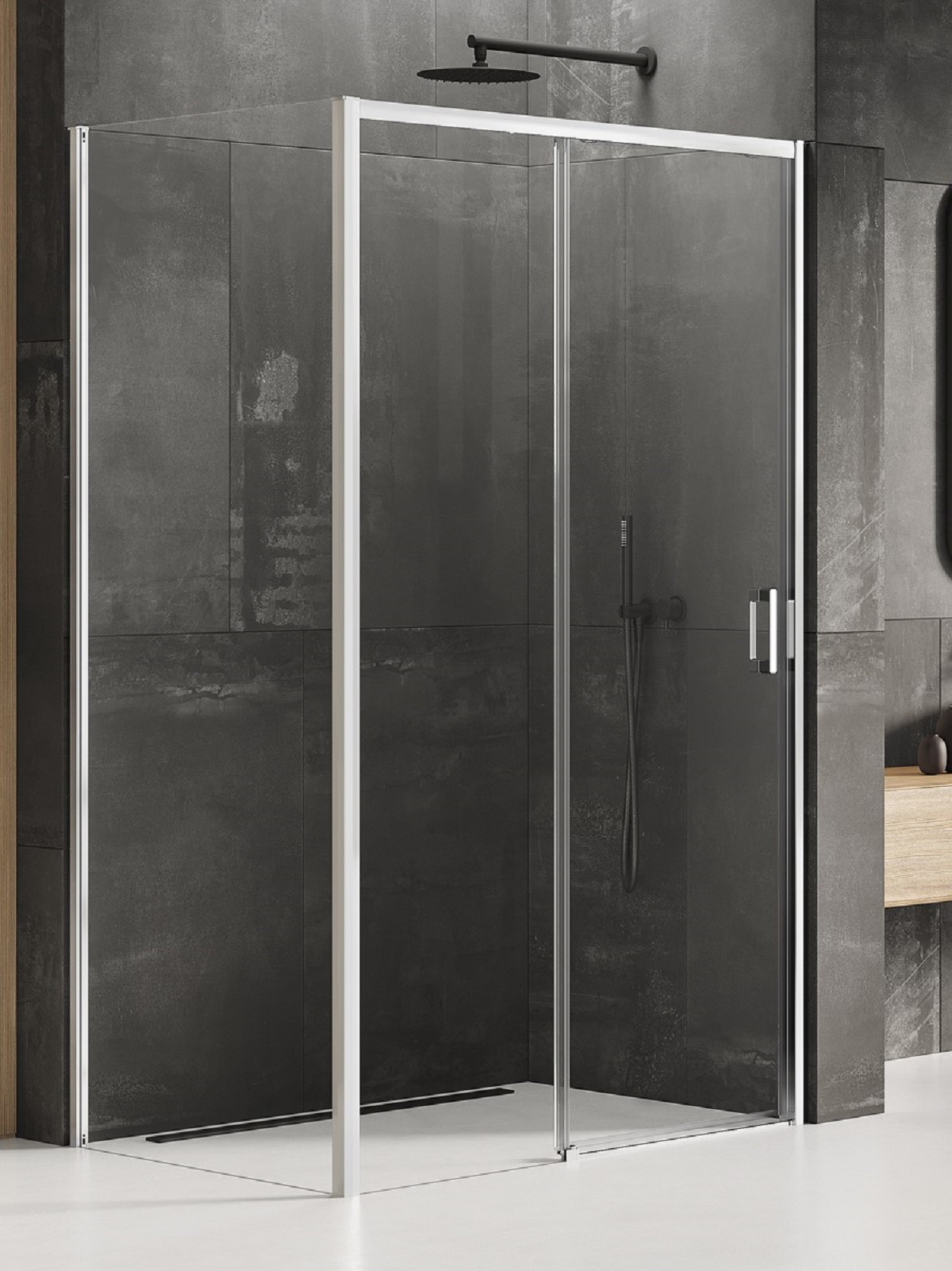 New Trendy Prime kabina prysznicowa 140x80 cm prostokątna chrom połysk/szkło przezroczyste K-1213