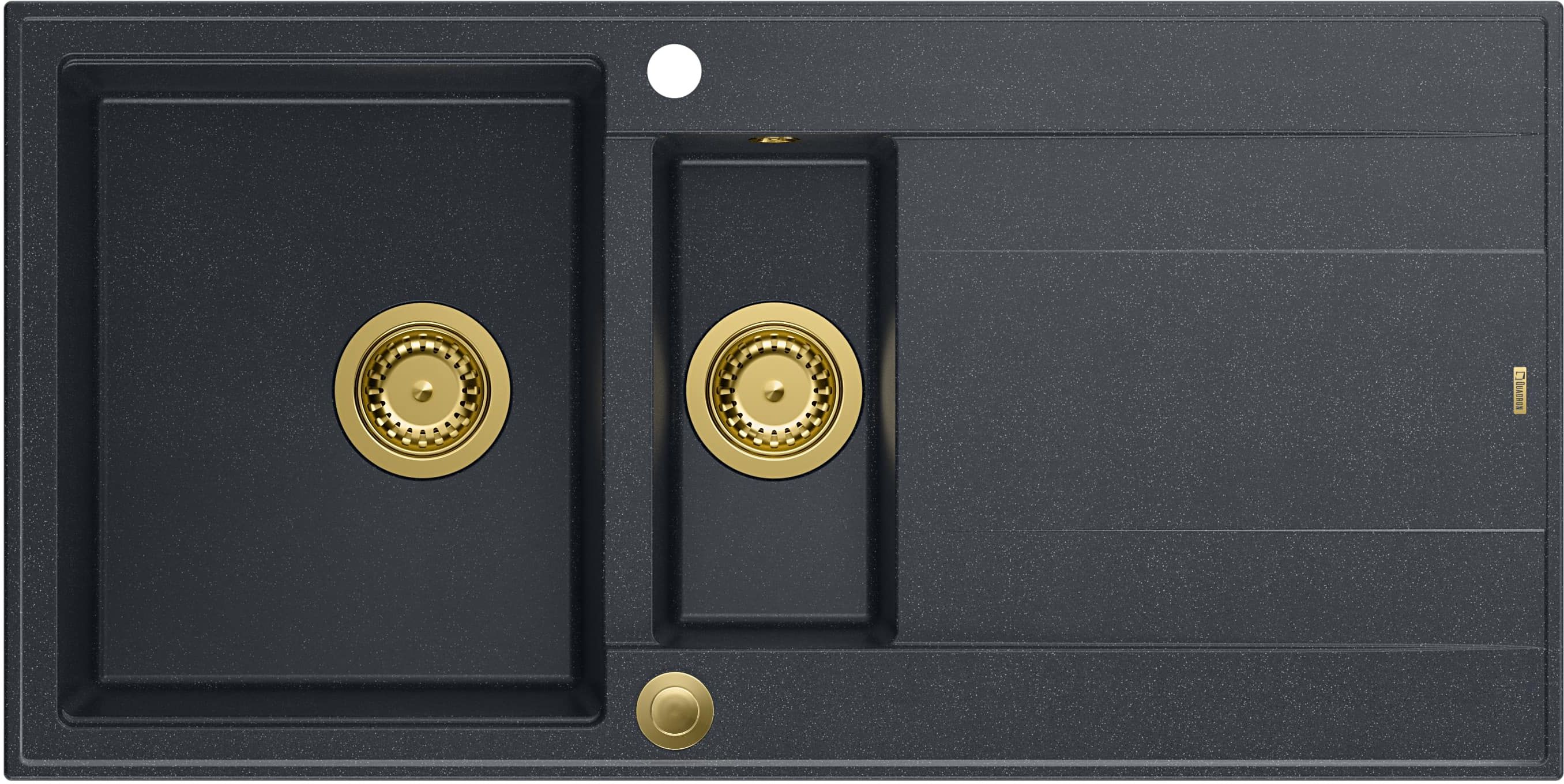 Quadron Evan fregadero graniteq 100x50 cm negro HQE510050U8_PVDG1_P2O