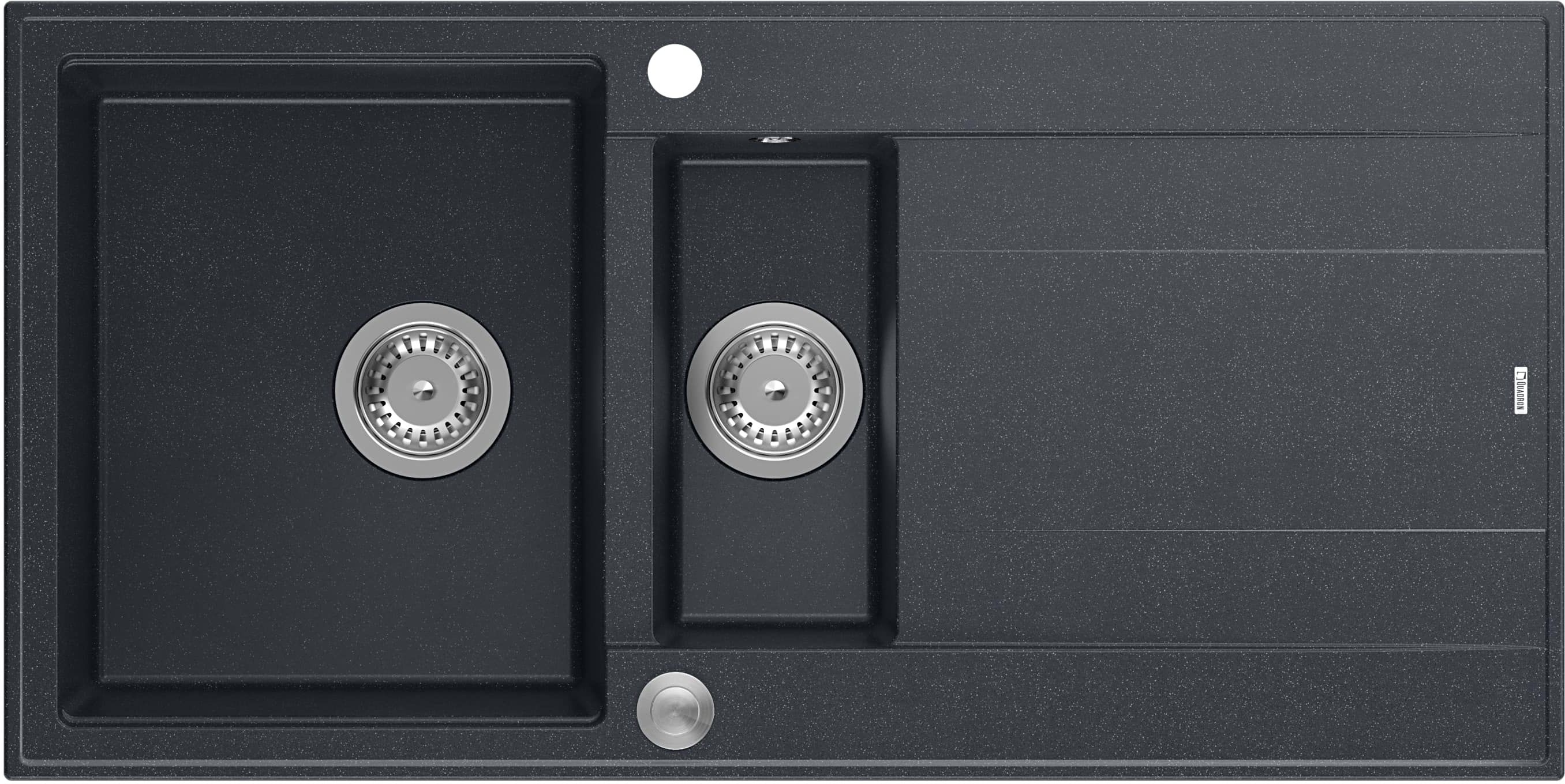 Quadron Evan fregadero graniteq 100x50 cm negro HQE5510050U8_BS_P2O