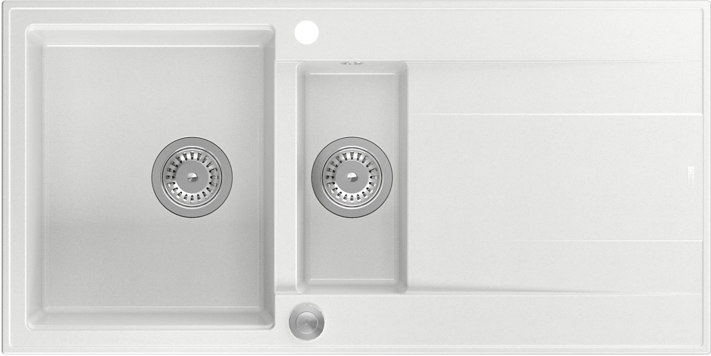 Quadron Evan fregadero graniteq 100x50 cm blanco HQE510050U1_BS_P2O