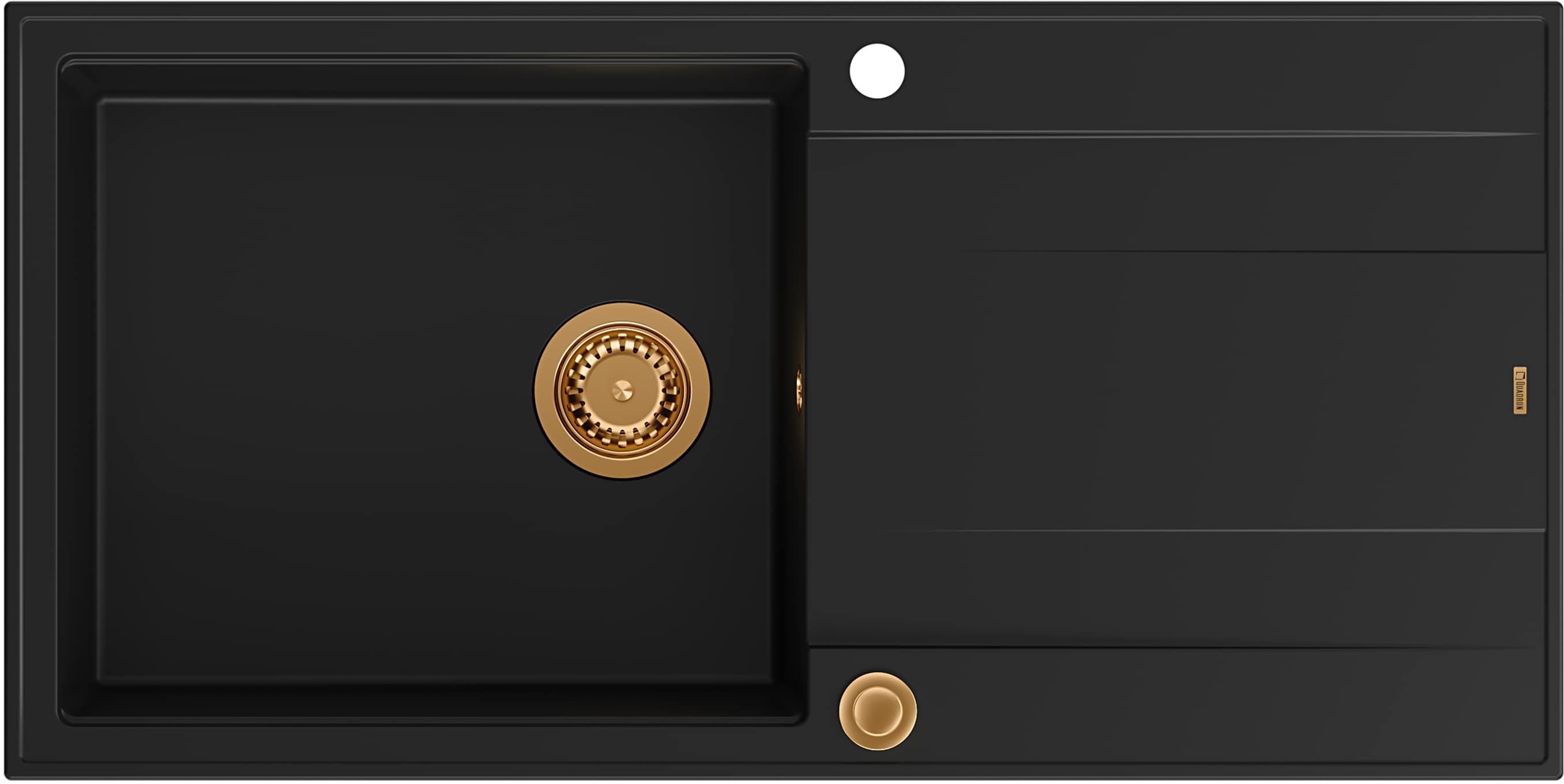 Quadron Evan fregadero graniteq 100x50 cm negro HCQE10050U7_PVDC1_P2O