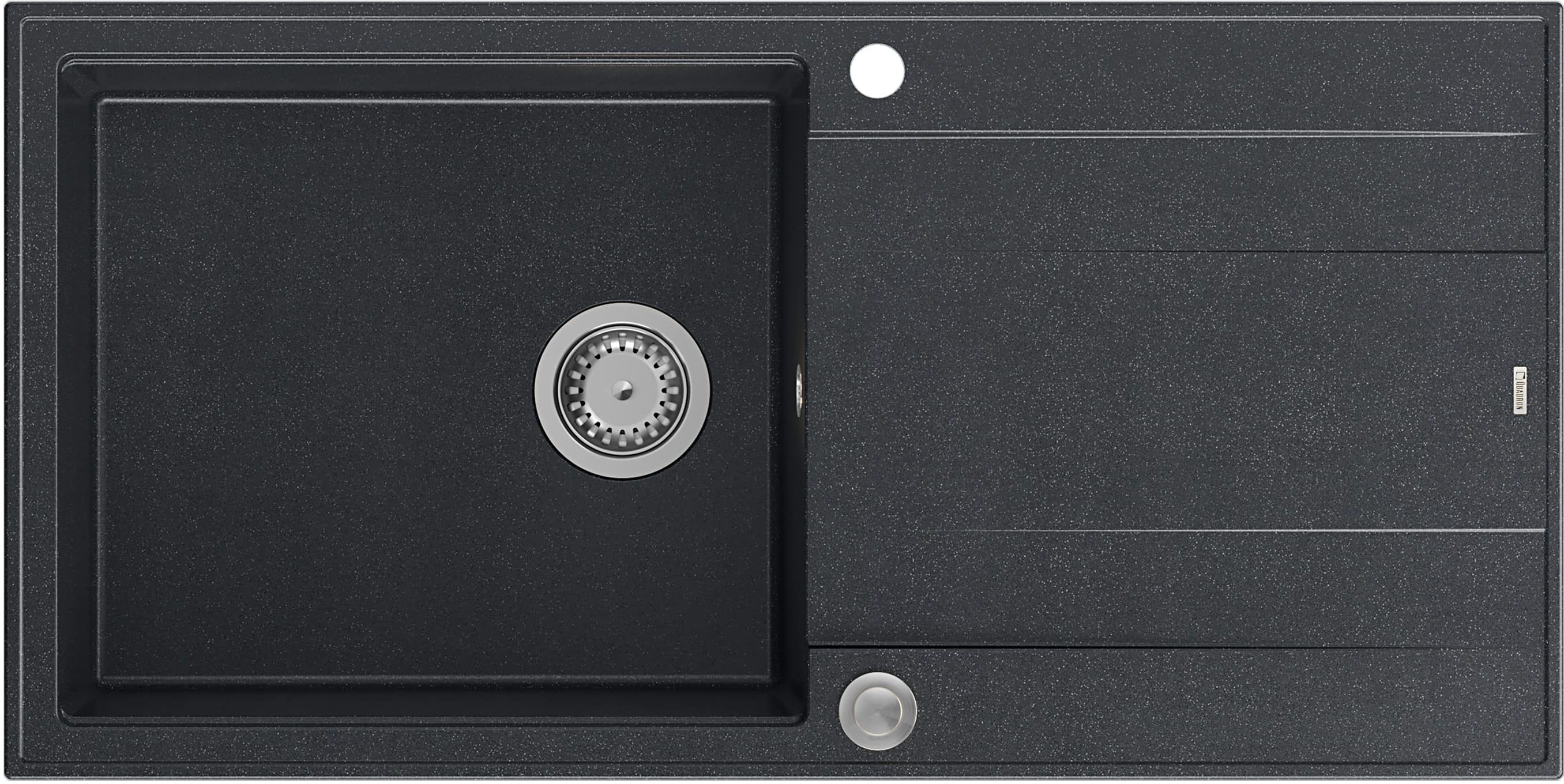 Quadron Evan fregadero graniteq 100x50 cm negro HCQE10050U8_BS_P2O