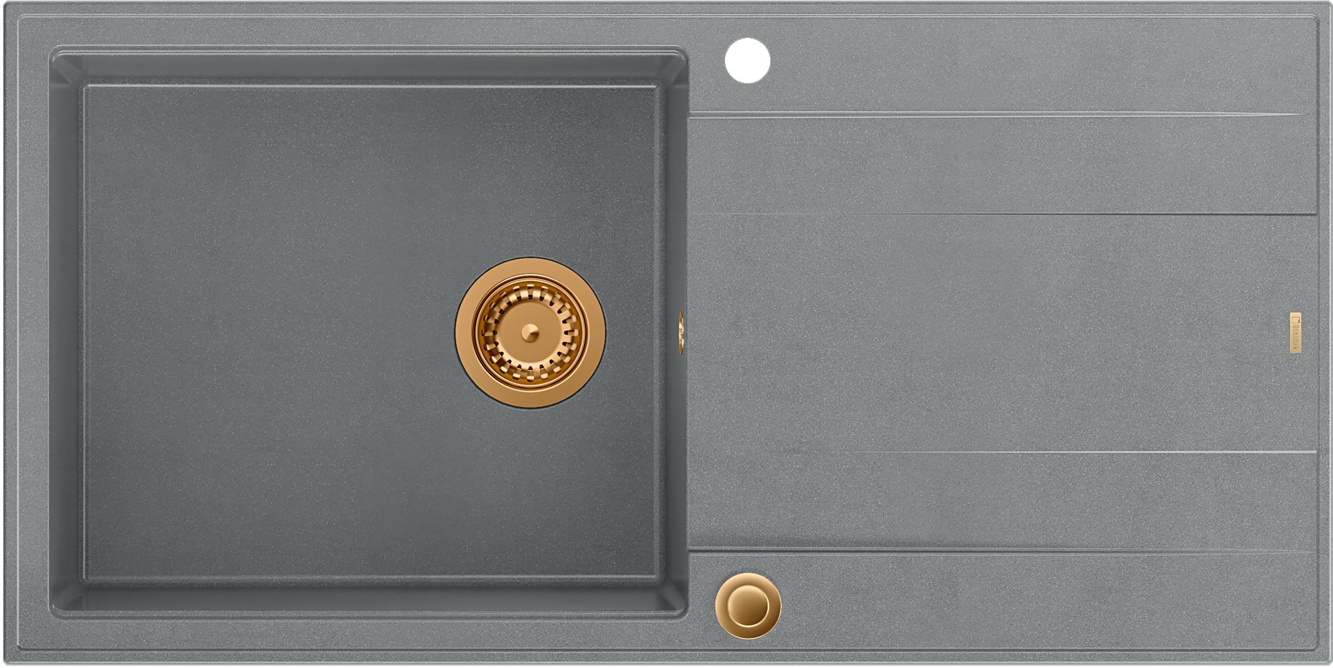 Quadron Evan fregadero graniteq 100x50 cm gris/grafito/ónix HCQE10050U5_PVDC1_P2O