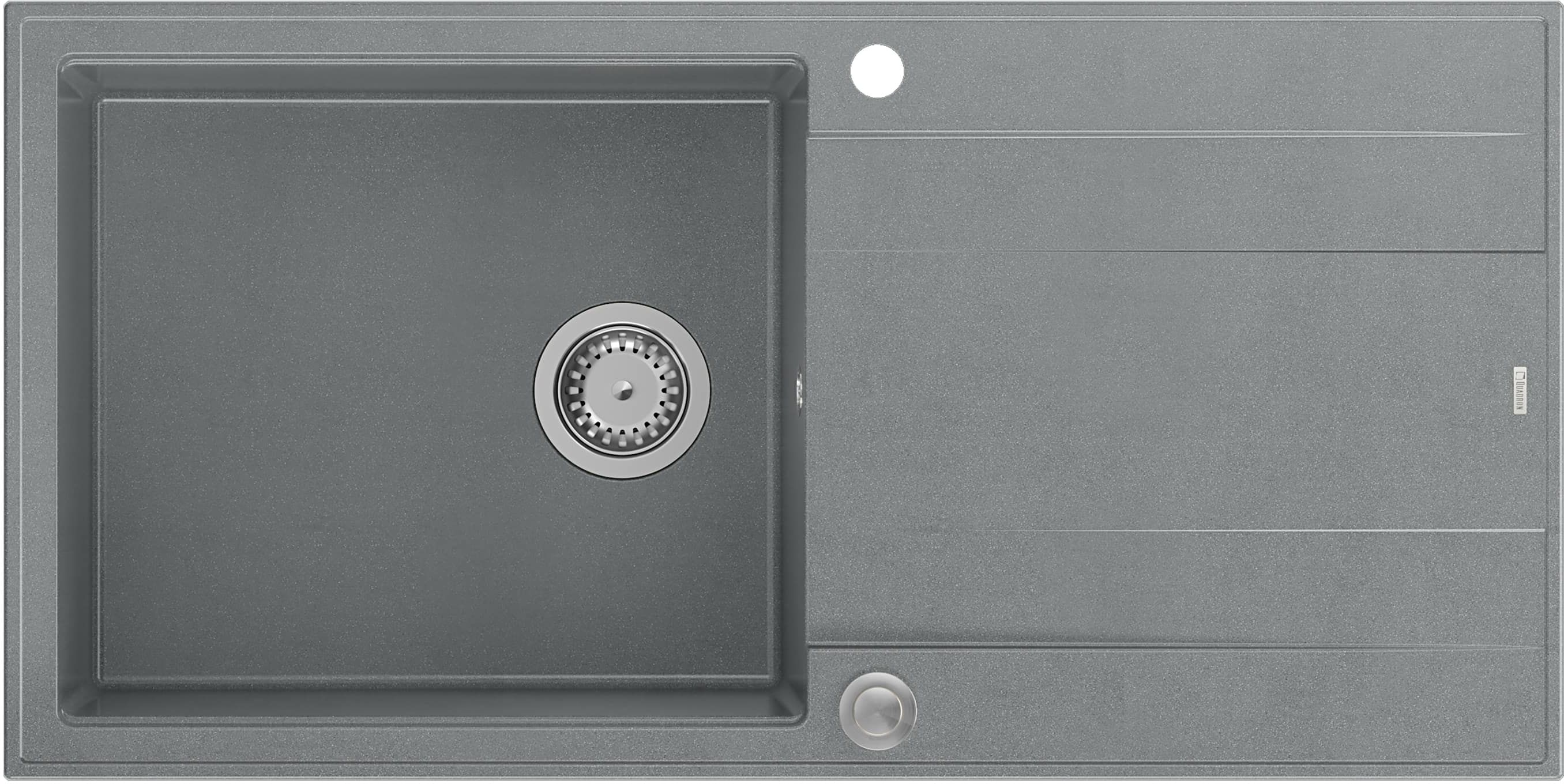 Quadron Evan fregadero graniteq 100x50 cm gris/grafito/ónix HCQE10050U5_BS_P2O