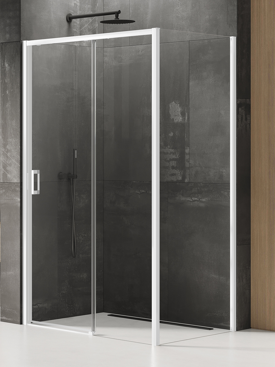 New Trendy Prime White kabina prysznicowa 130x100 cm prostokątna biały mat/ K-1399
