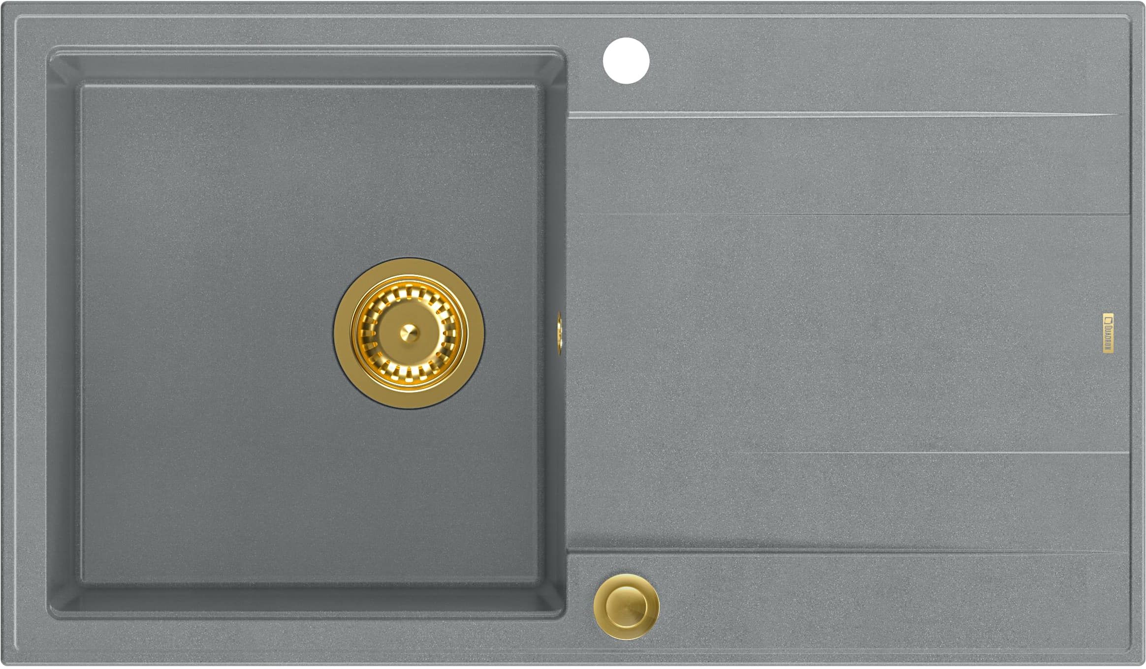 Quadron Evan fregadero graniteq 86x50 cm gris/grafito/ónix HCQE8650U5_PVDG1_P2O