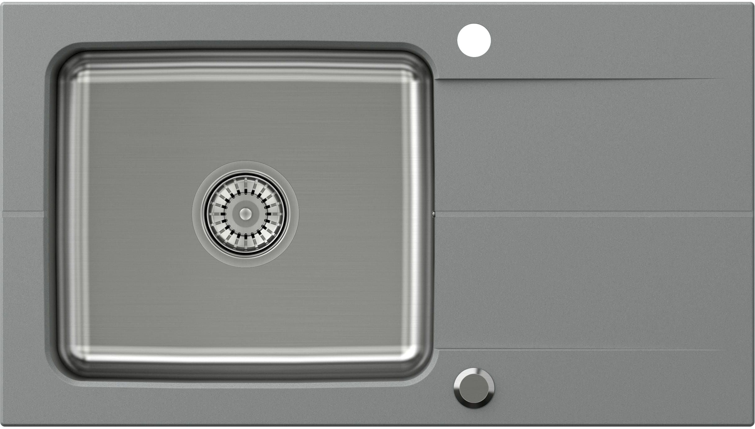 Quadron Edward fregadero de granito y acero 78x44 cm gris/grafito/ónix FUS_E7844SZ