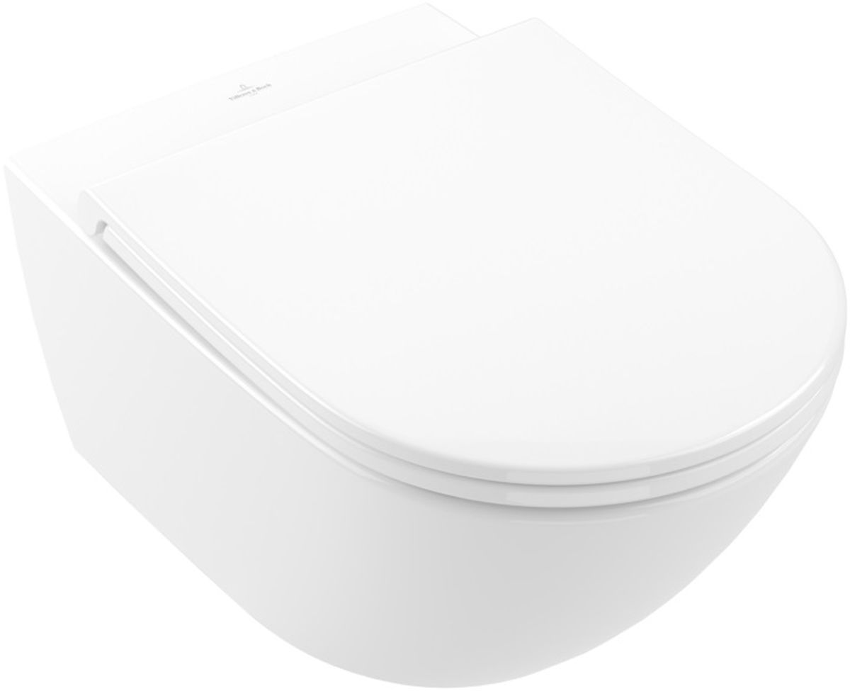 Villeroy & Boch Subway conjunto combi-pack con tapa suspendido sin reborde con descarga de remolino blanco 4670T9R1