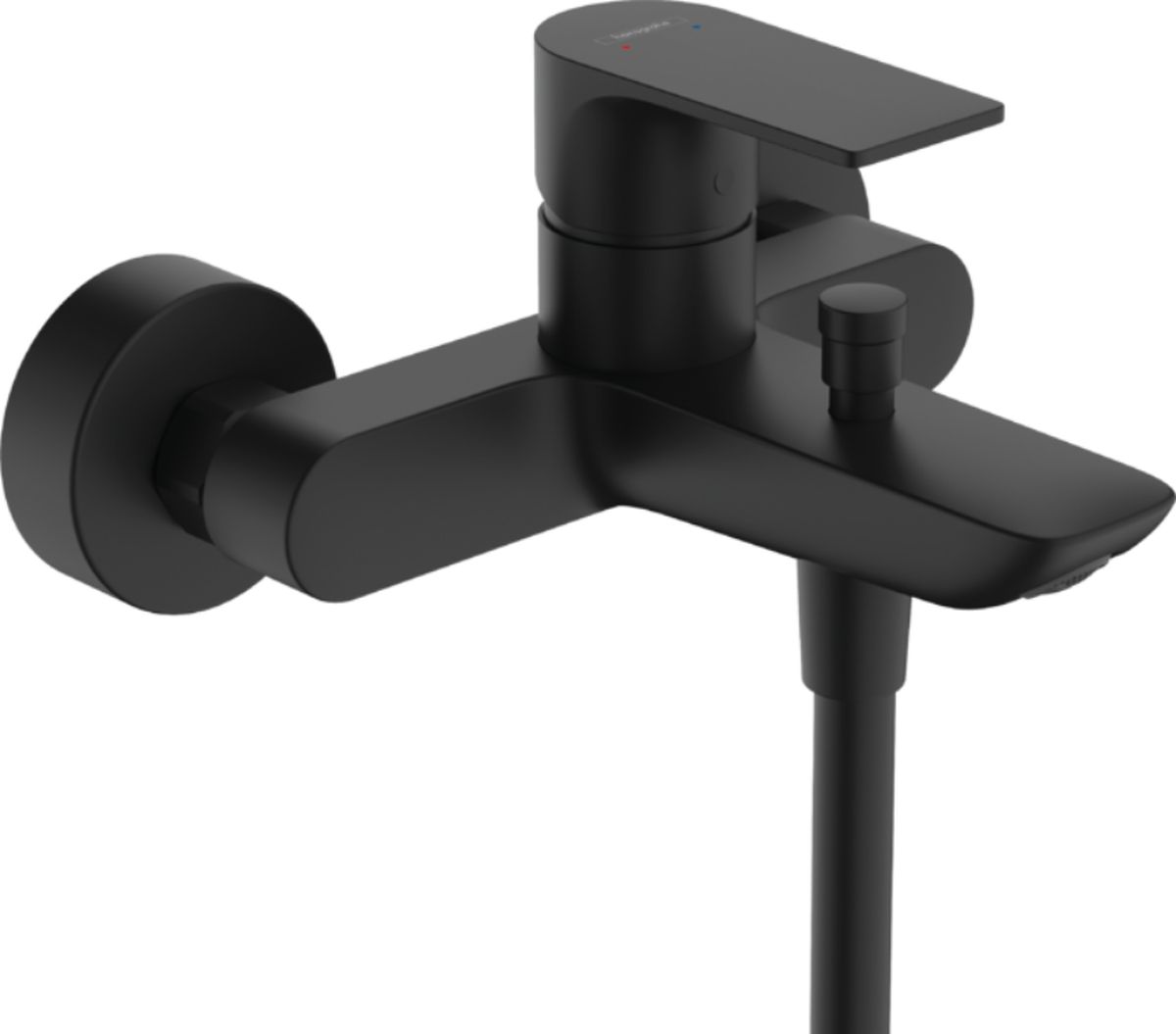 Hansgrohe Rebris E grifo de bañera y ducha a pared negro 72450670