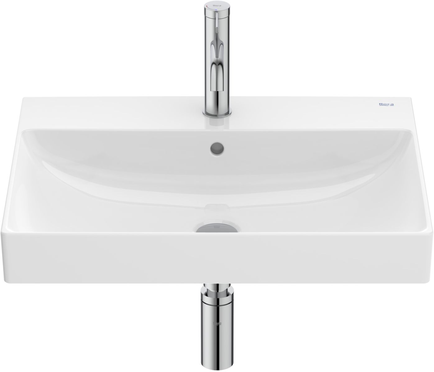 Roca Ona lavabo 60x46 cm rectangular clásico-para mueble blanco A327686004