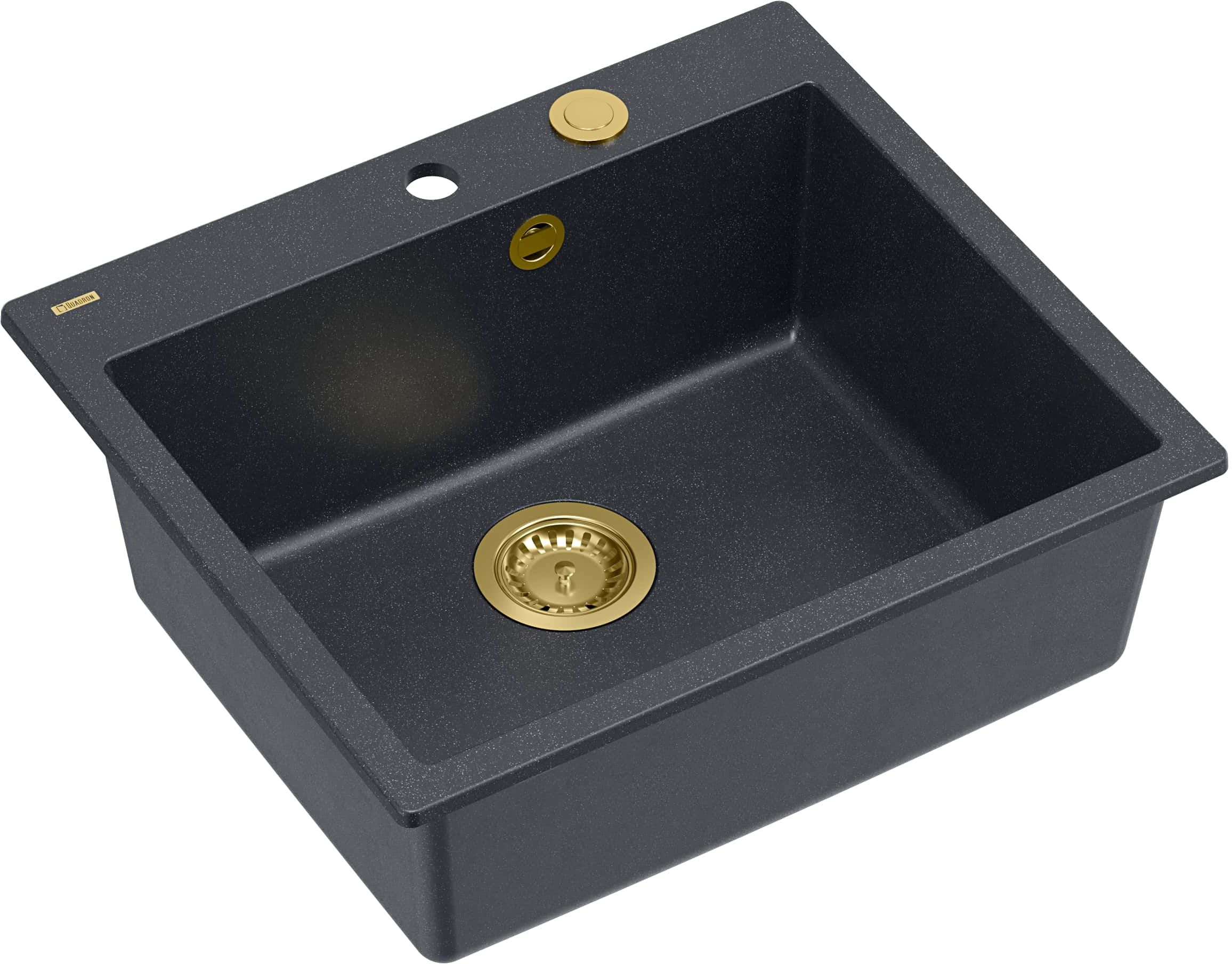 Quadron Morgan fregadero graniteq 57x50 cm negro HB8304U8-G1_P2O