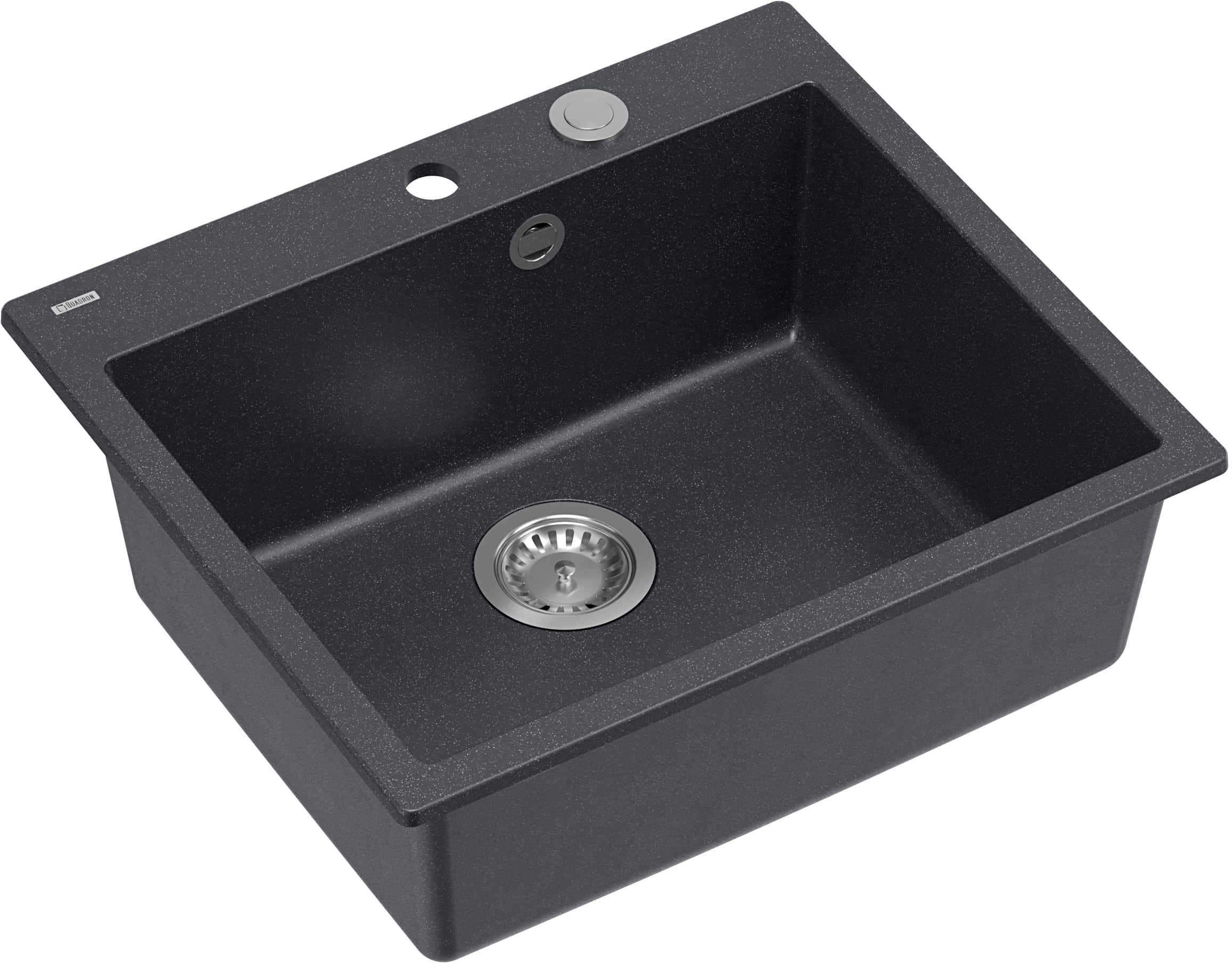 Quadron Morgan fregadero graniteq 57x50 cm negro HB8304U8-BS_P2O