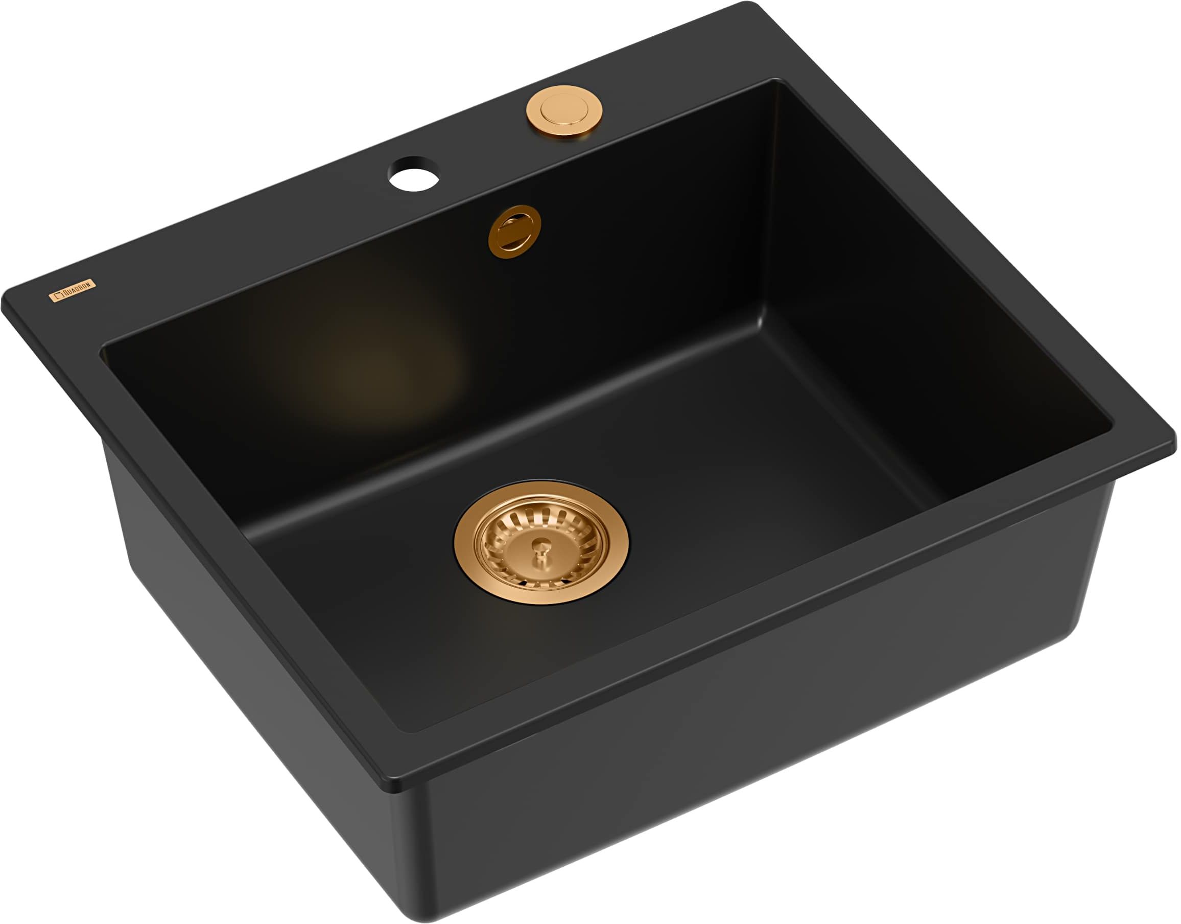 Quadron Morgan fregadero graniteq 57x50 cm negro HB8304U7-C1_P2O