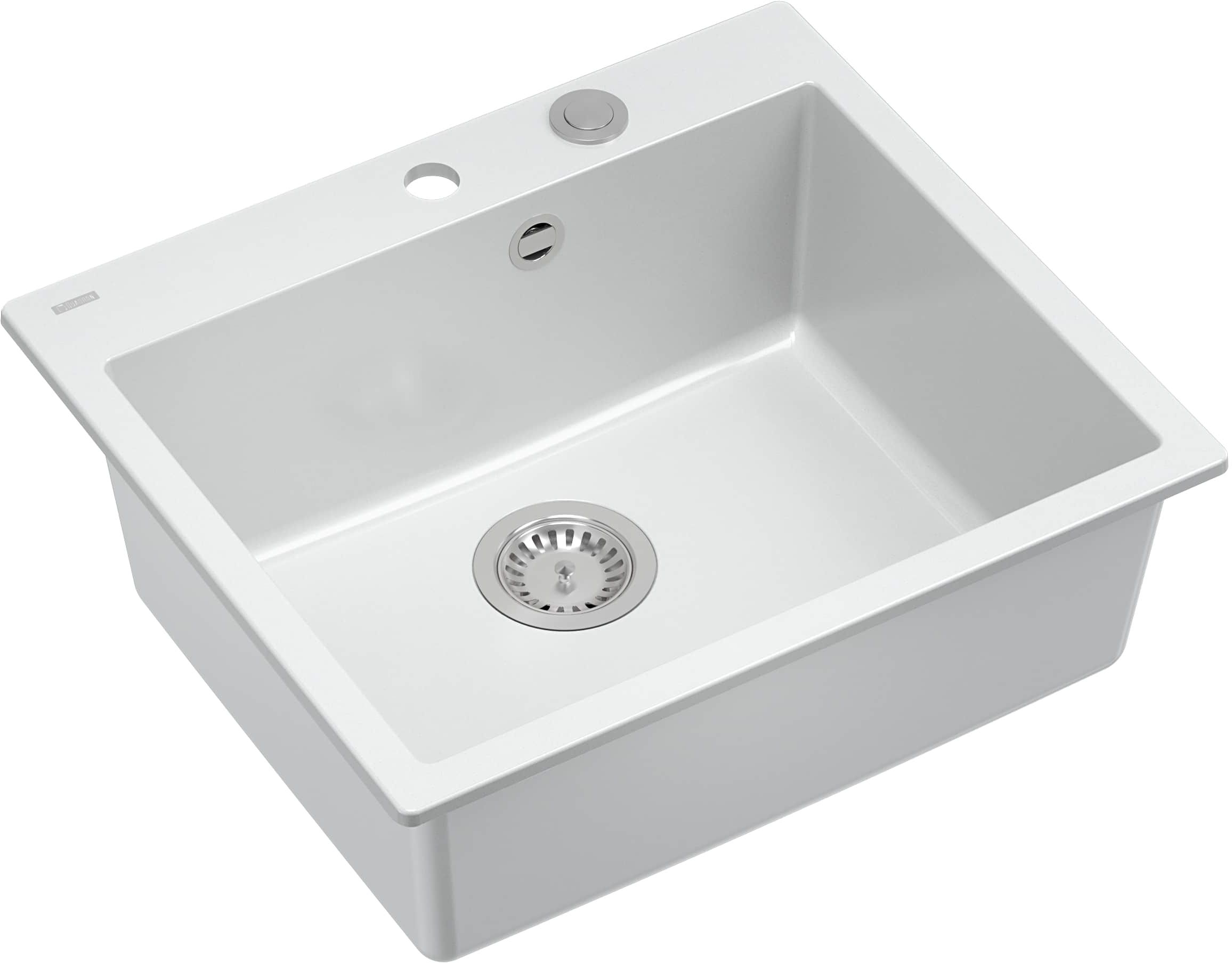 Quadron Morgan fregadero graniteq 57x50 cm blanco HB8304U1-BS_P2O