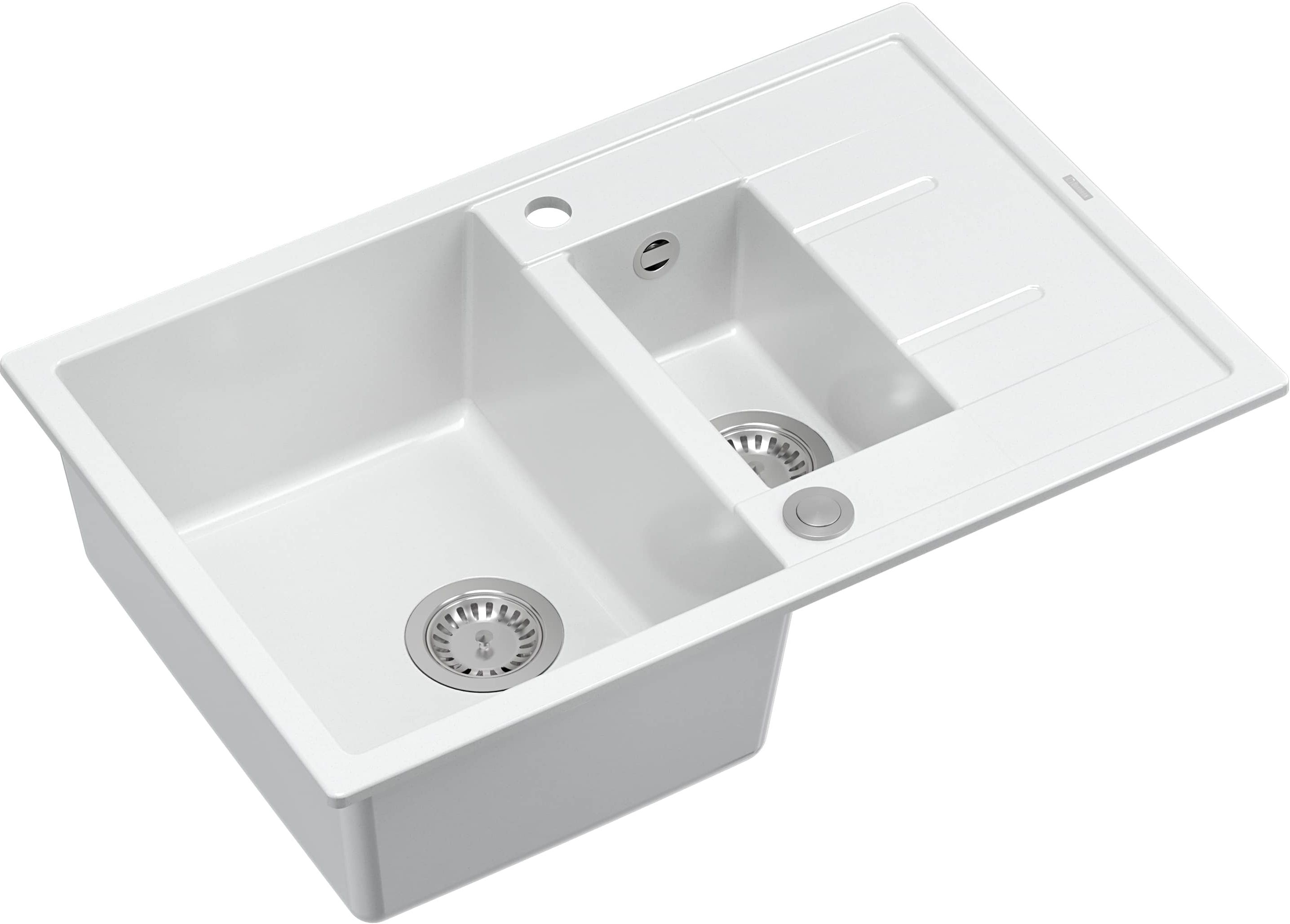 Quadron Morgan fregadero graniteq 78x50 cm blanco HB8224U1-BS_P2O