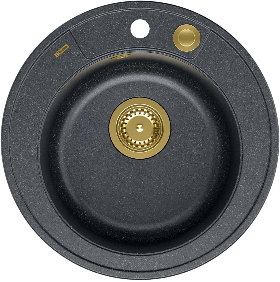 Quadron Morgan fregadero graniteq 51x51 cm negro HB8301U8-G1_P2O