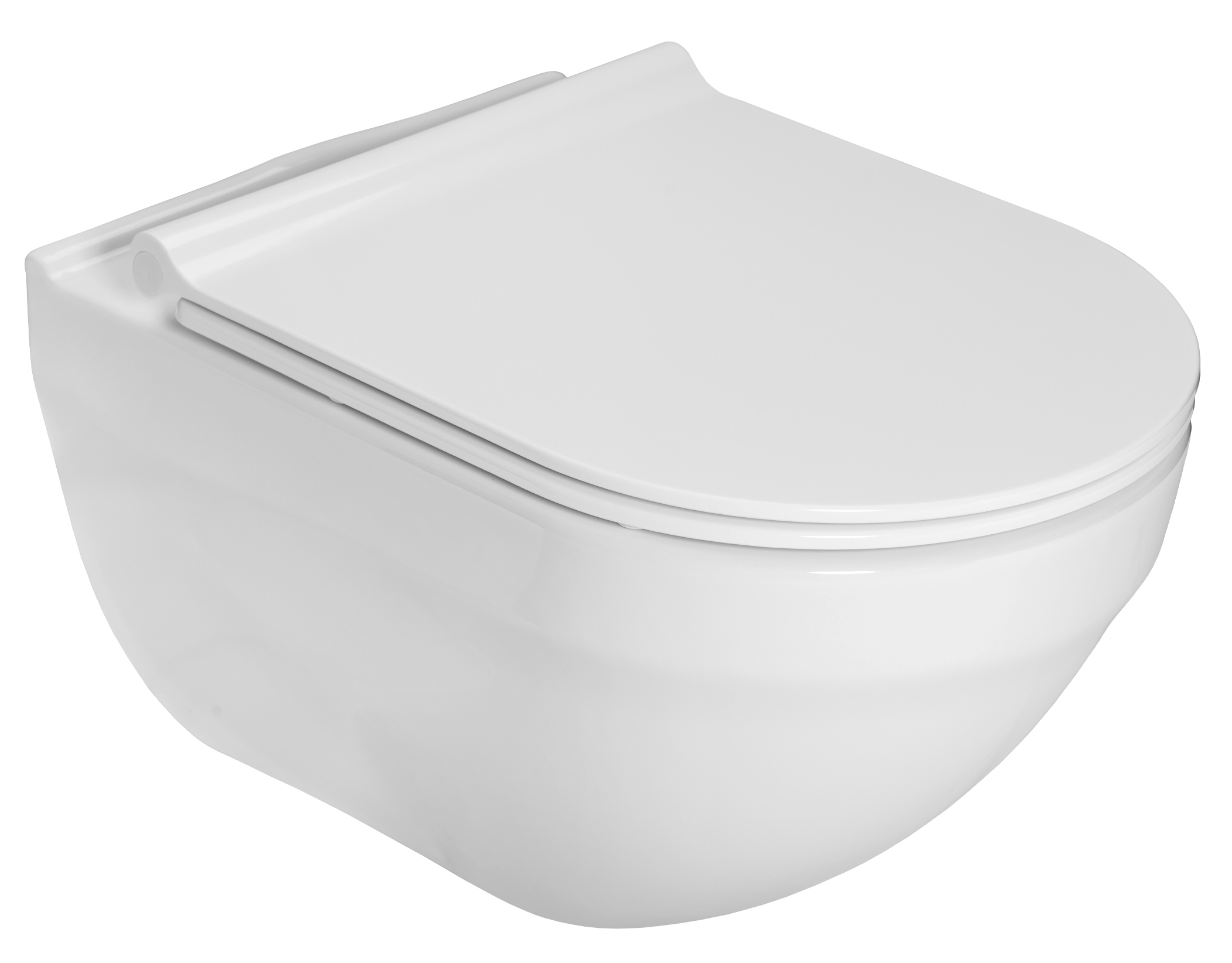 Roca Hebe taza de inodoro suspendido sin reborde blanco brillante A34H138000
