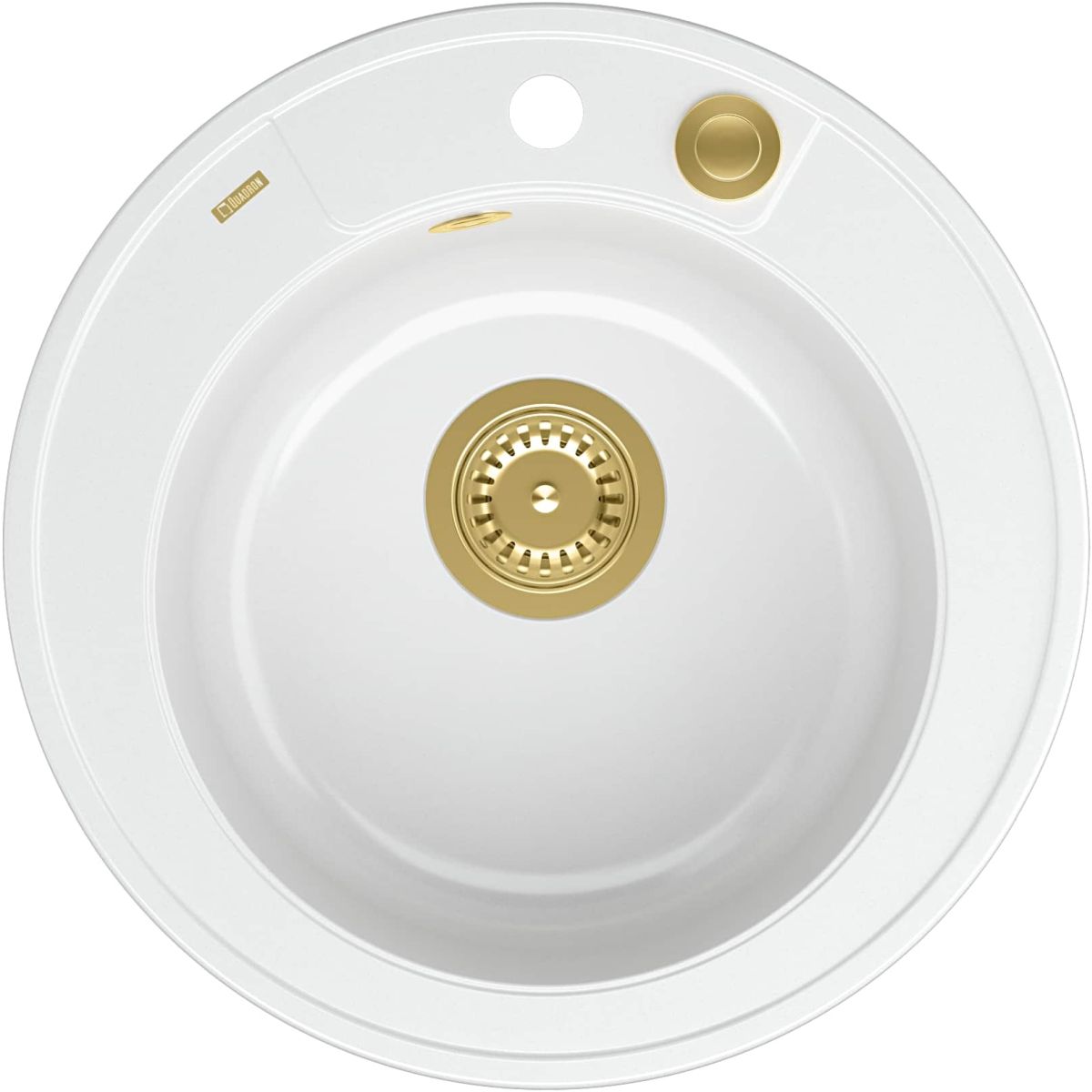 Quadron Morgan fregadero graniteq 51x51 cm blanco HB8301U1-G1_P2O