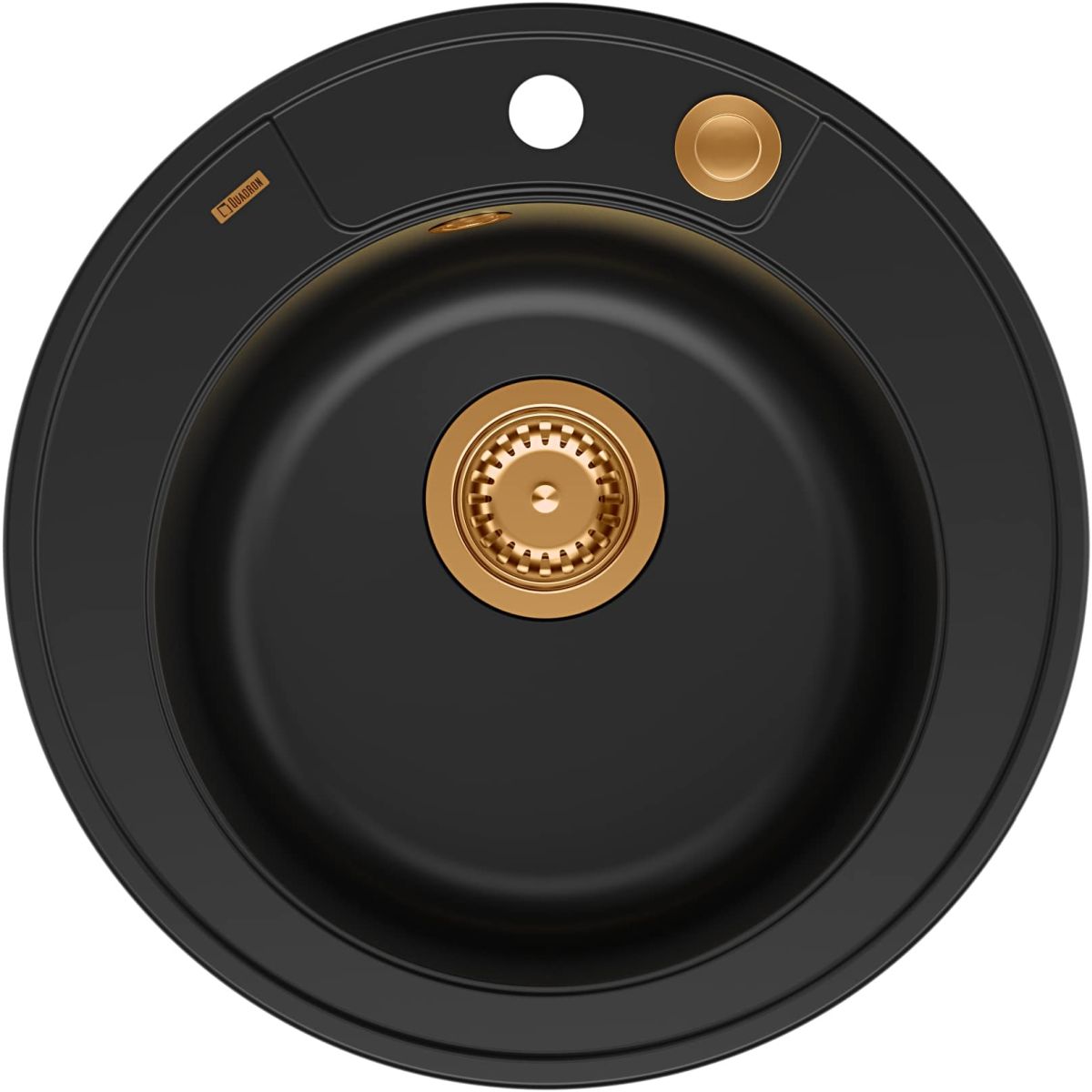 Quadron Morgan fregadero graniteq 51x51 cm negro HB8301U7-C1_P2O