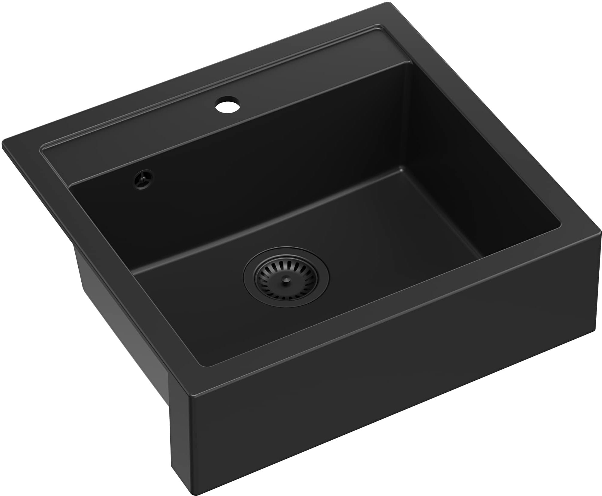 Quadron Bill fregadero graniteq 59.5x54 cm negro HCQB6054U7_BLM