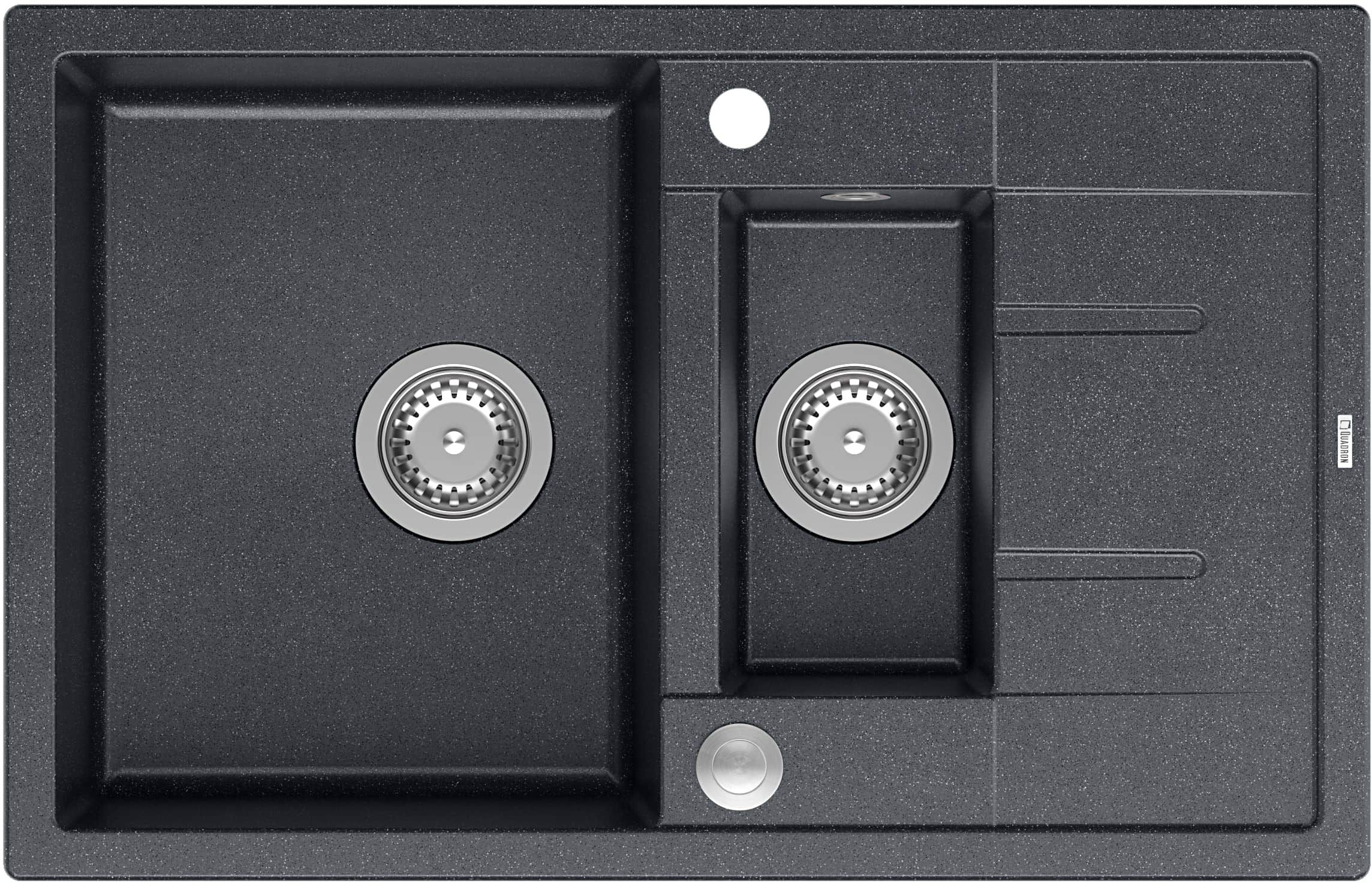 Quadron Morgan fregadero graniteq 78x50 cm negro HB8224U8-BS_P2O