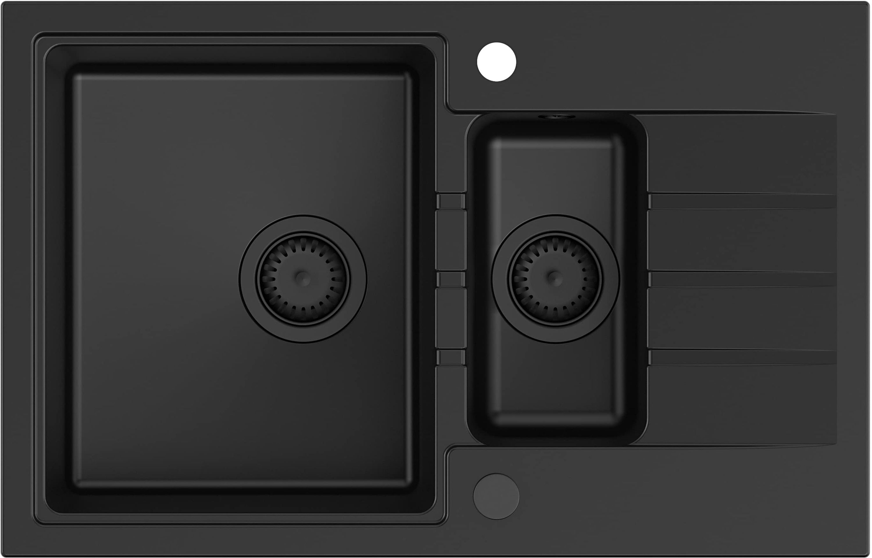 Quadron Peter fregadero graniteq 78x50 cm negro HCQP57850BLM_PC