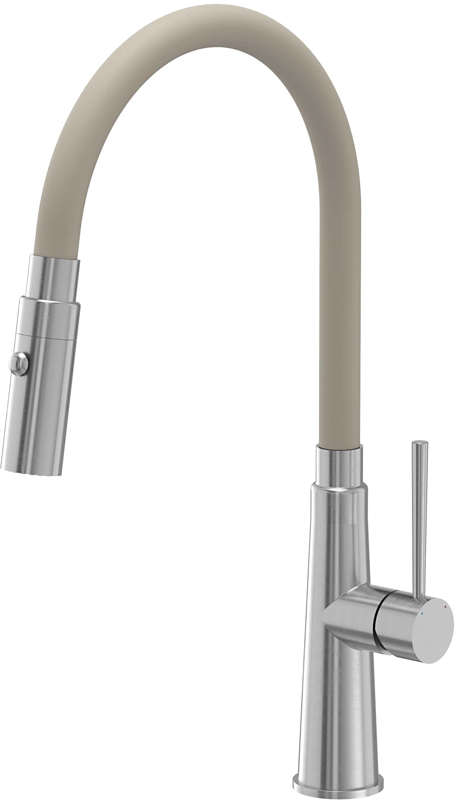 Quadron Gina grifo de cocina de pie acero inoxidable-beige 3922505_BSBE