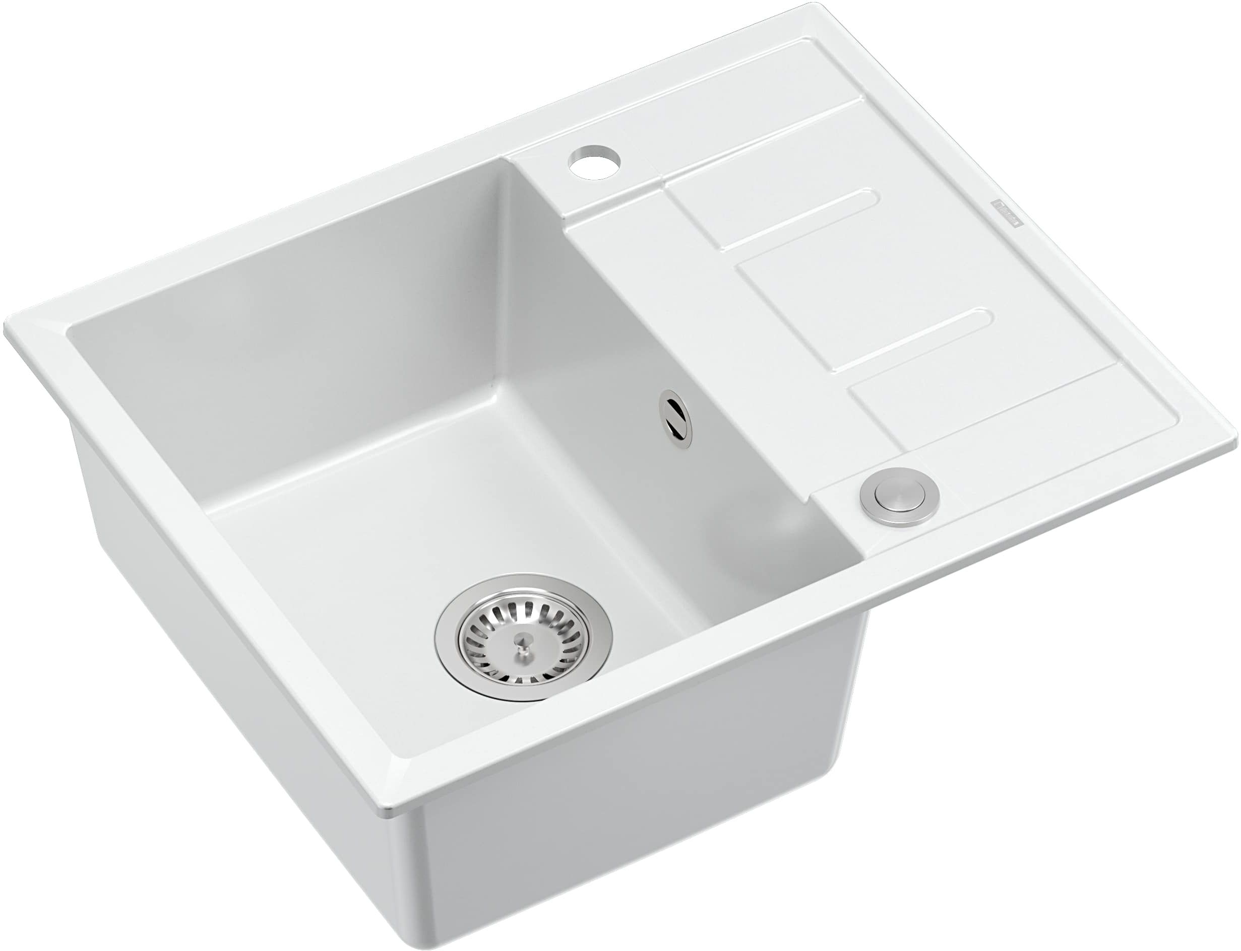 Quadron Morgan fregadero graniteq 62x50 cm blanco HB8210U1-BS_P2O